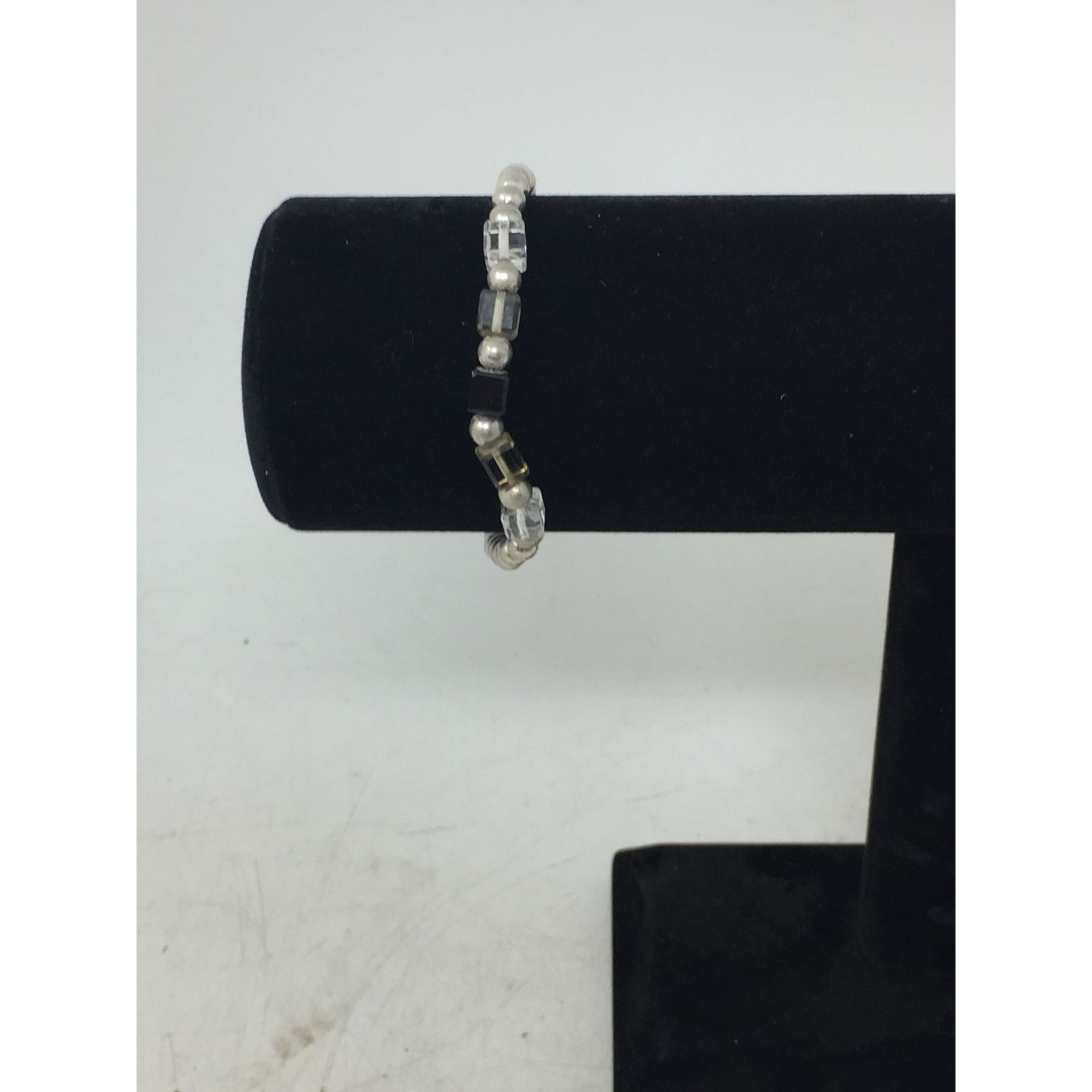 Other Women's Silver Beaded Bracelet with Clasp Size ONE SIZE - 4 Thumbnail