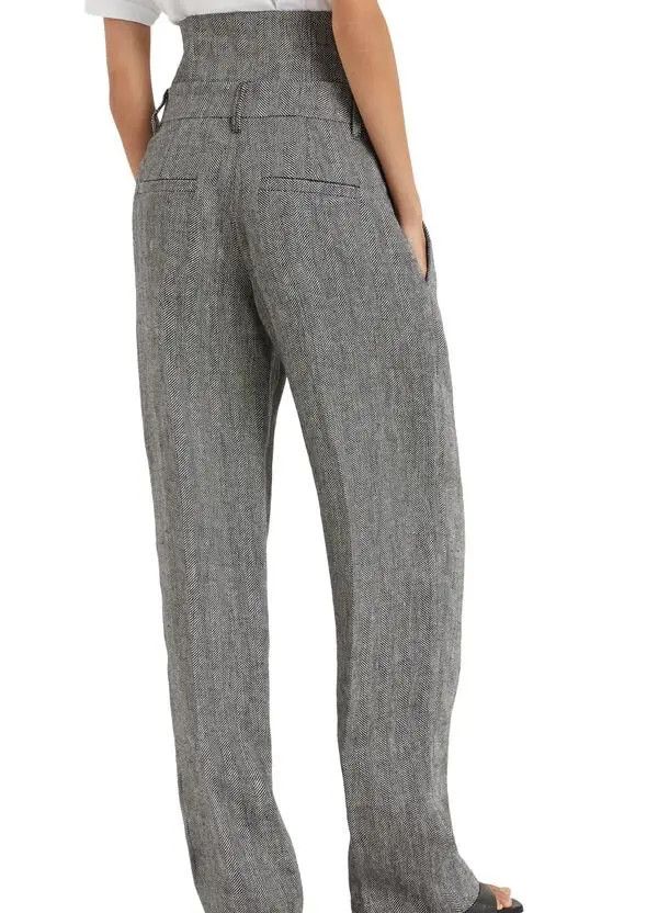 Brunello Cucinelli o1la1rc1a0325 Pants in Grey Size 28" / US 6 / IT 42 - 2 Thumbnail