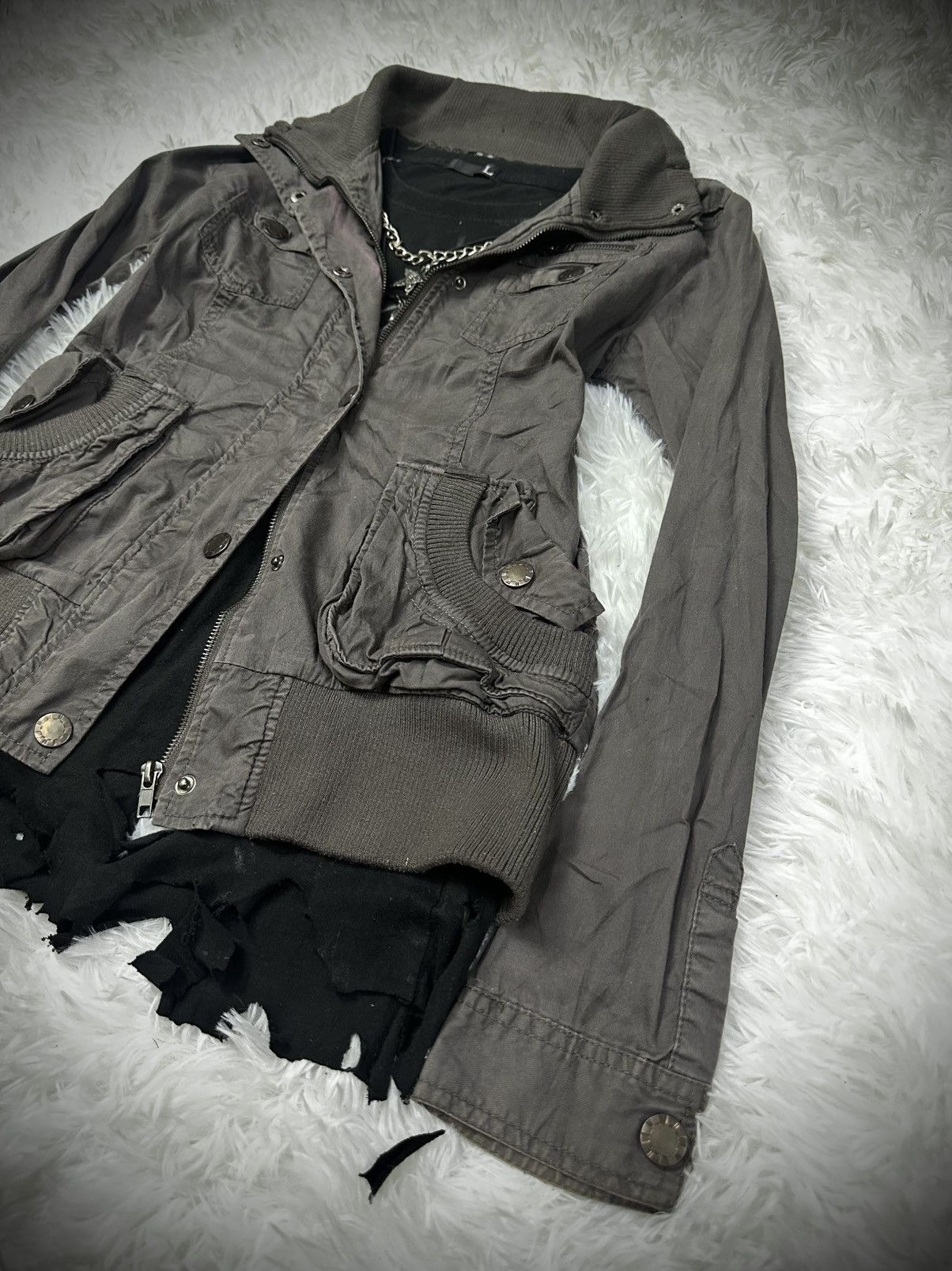 Japanese Brand 💥rare💥 sky bomber high neck punk jacket Size US L / EU 52-54 / 3 - 2 Thumbnail