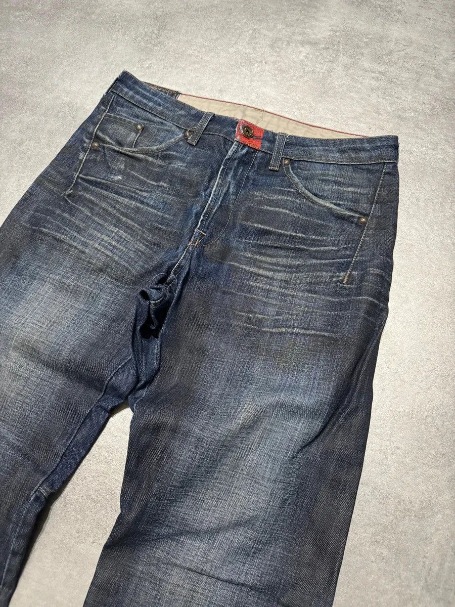 Marithe + Francois Girbaud 2000s Marithé + François Girbaud Navy Faded Rebel Denim Jeans Size US 32 / EU 48 - 6 Thumbnail