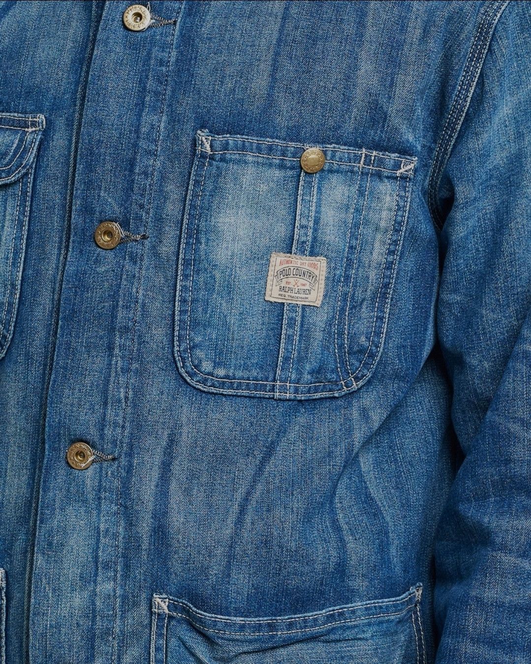 Designer × Polo Ralph Lauren Polo Country Ralph Lauren Denim Jeans Shirt Jacket SZ Large Size US L / EU 52-54 / 3 - 14 Thumbnail