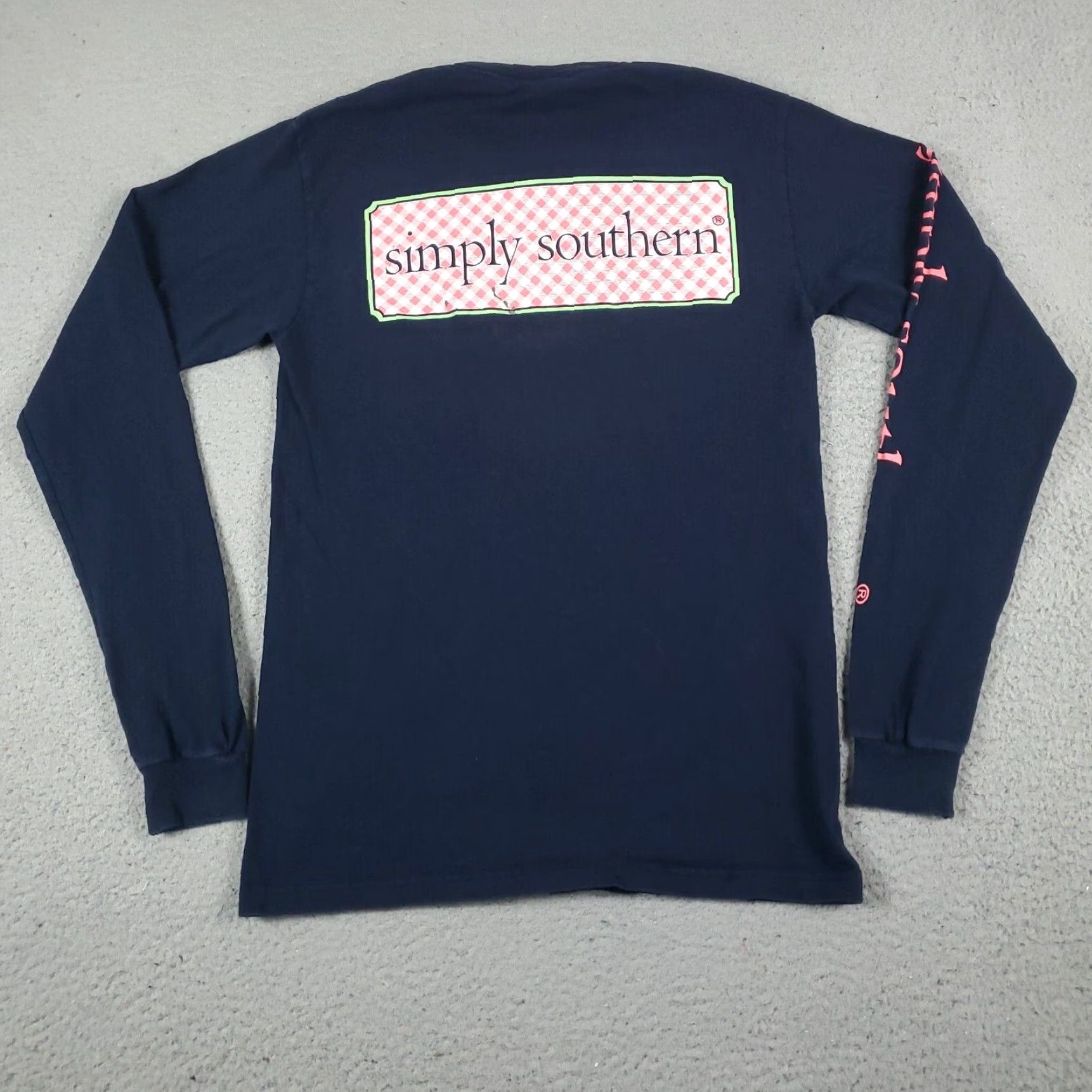 Vintage Simply Southern T-Shirt Womens Small Navy Blue Long Sleeve Casual Crew Neck Size S / US 4 / IT 40 - 6 Thumbnail