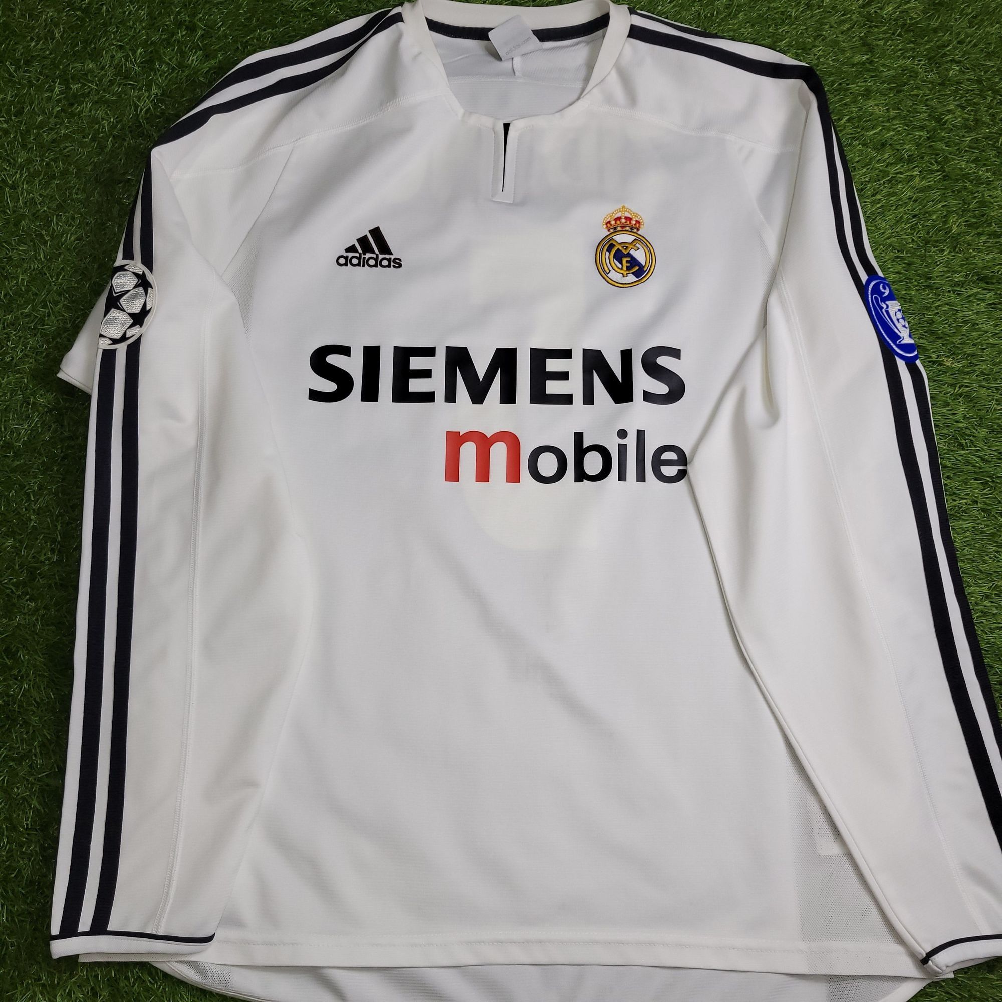 Adidas Zidane Real Madrid 2003 2004 UEFA Long Sleeve Soccer Jersey Size US L / EU 52-54 / 3 - 2 Thumbnail