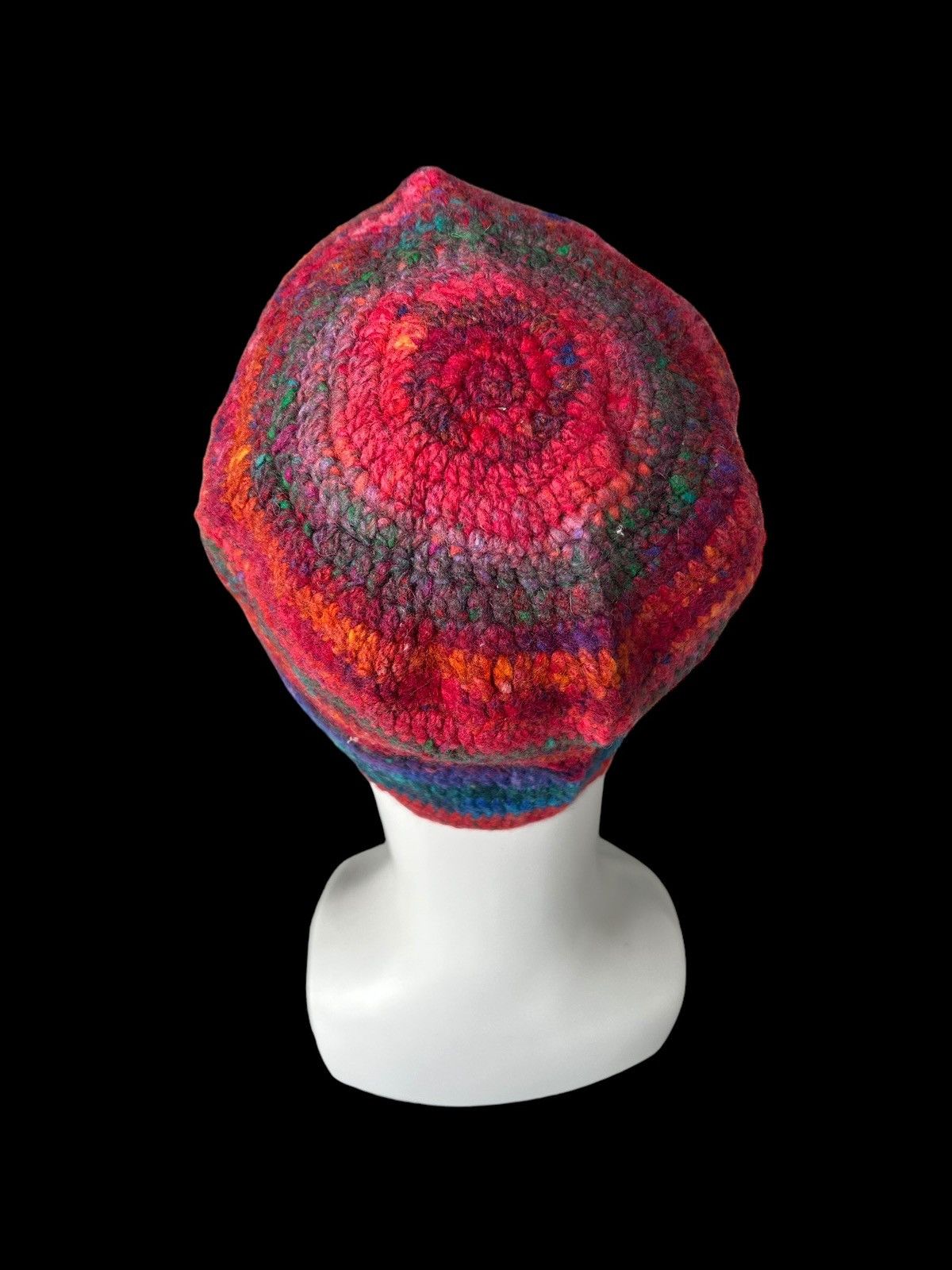 Japanese Brand × Kapital × Vintage Hippies Style Multicolour Crochet Knitted Handmade Beanie Size ONE SIZE - 4 Thumbnail