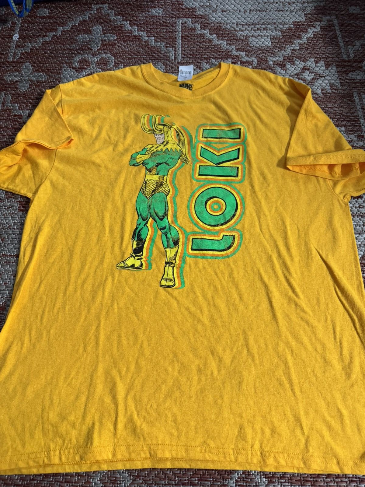 Marvel Comics Marvel Loki Tee Shirt Yellow Brand New Thor Sz XL Size US XL / EU 56 / 4 - 1 Thumbnail