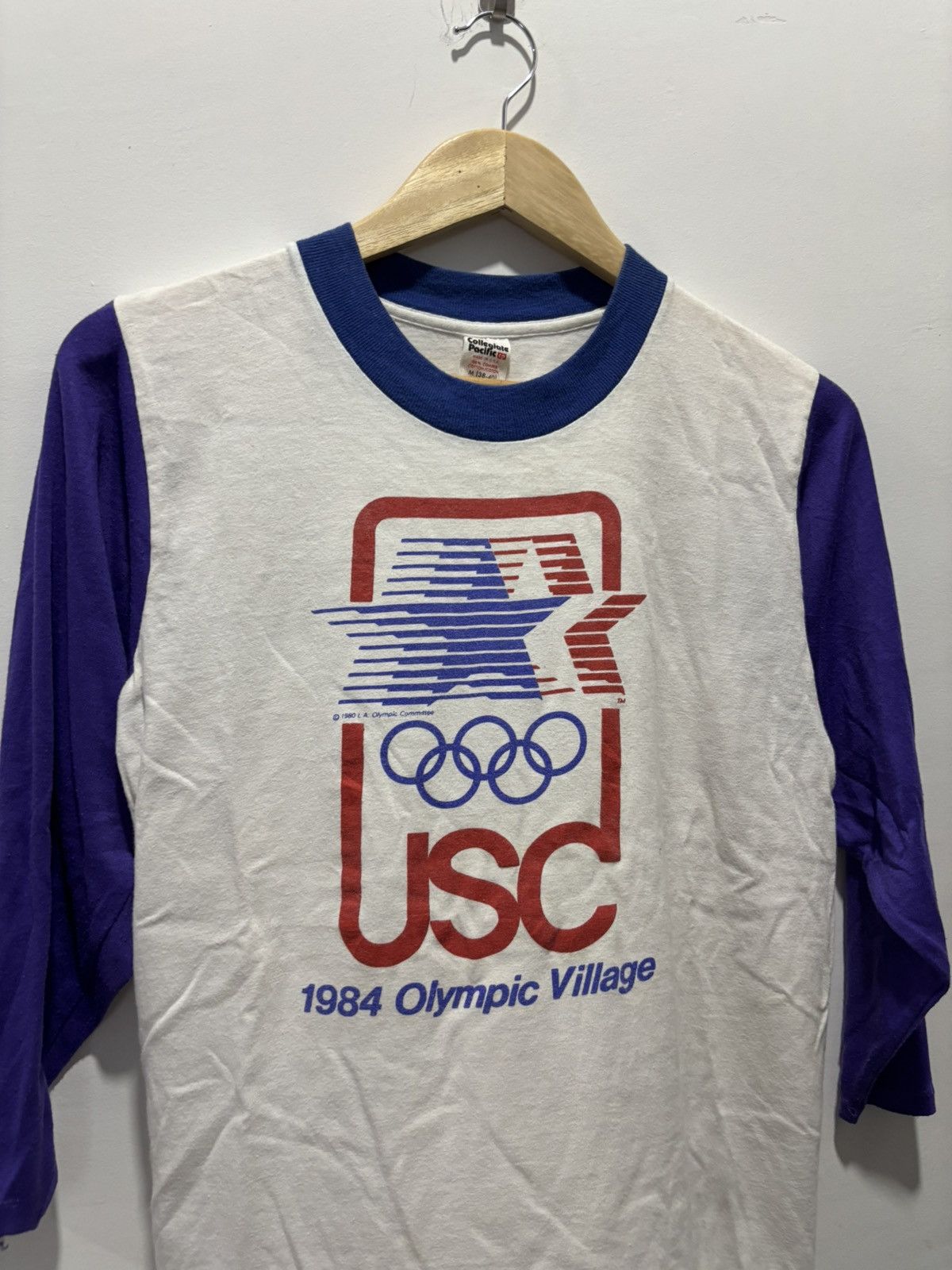 USA Olympics × Vintage Vintage 1984 Olympics Raglan Shirt Size US M / EU 48-50 / 2 - 2 Thumbnail