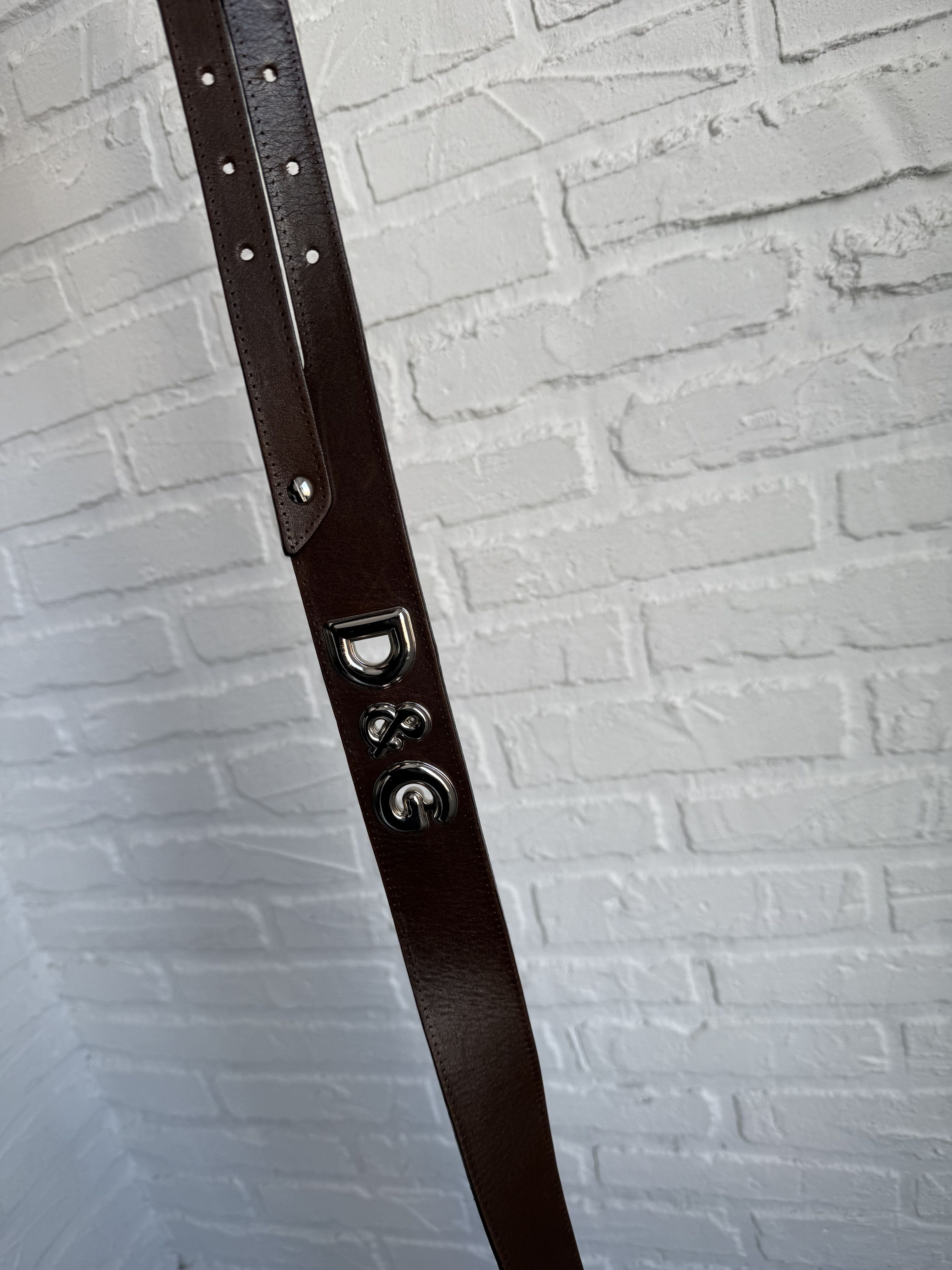 Dolce & Gabbana RARE avantgarde Dolce & Gabbana DG logo leather belt Size 34 - 8 Thumbnail