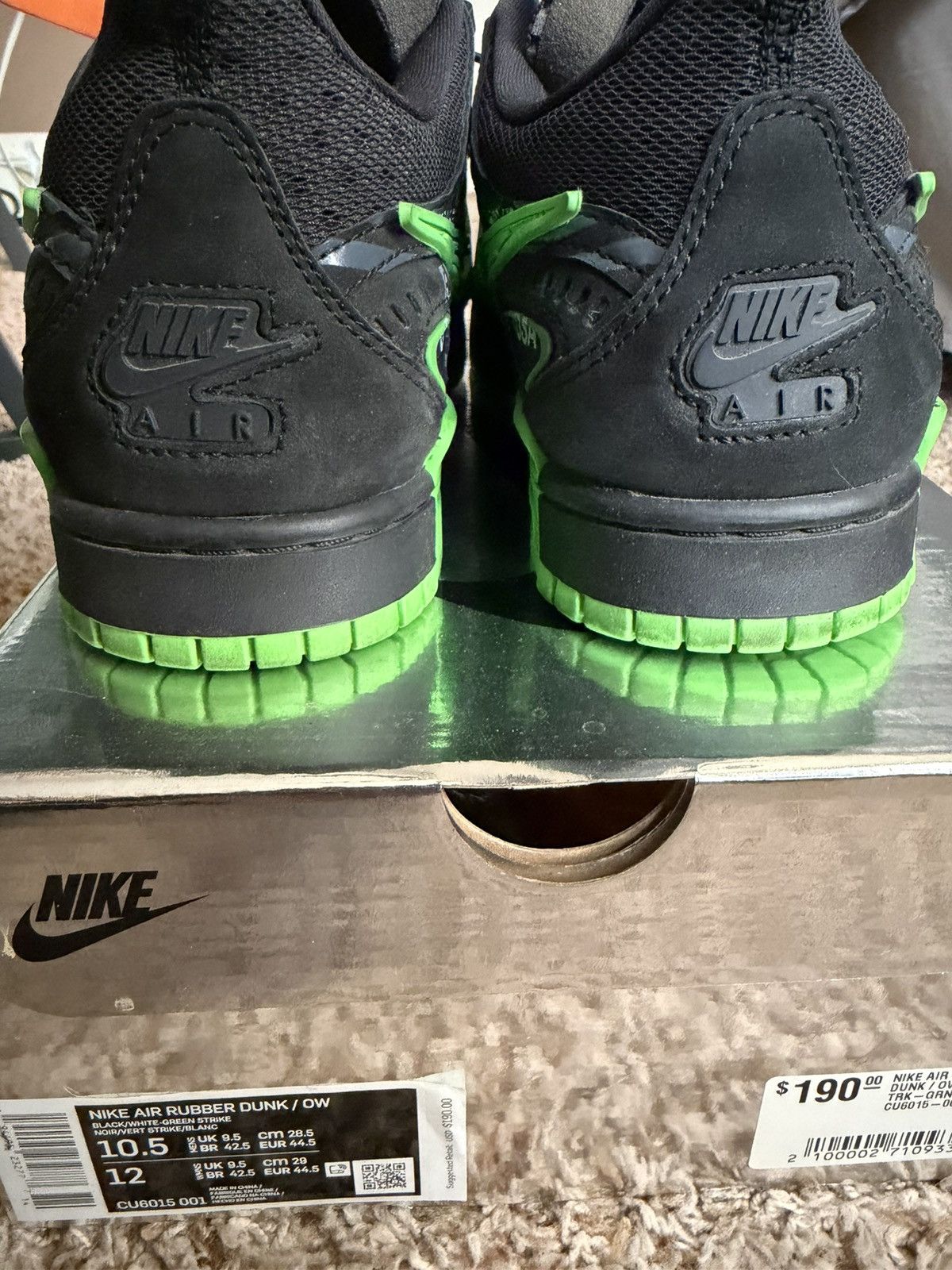 Nike × Off-White Nike Off White Rubber Dunk Size US 10.5 / EU 43-44 - 9 Thumbnail