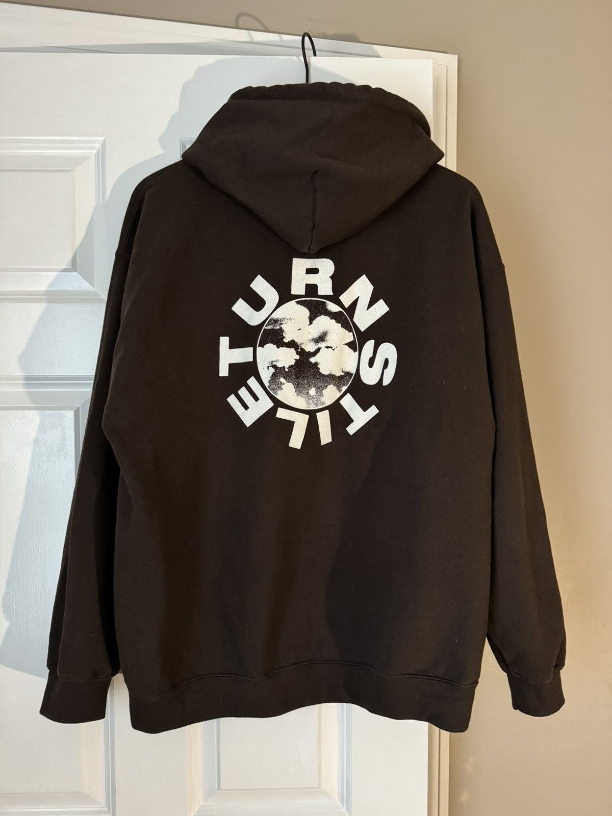 image of Band Tees Turnstile “Glow On” Hoodie Brown, Men's (Size Large)