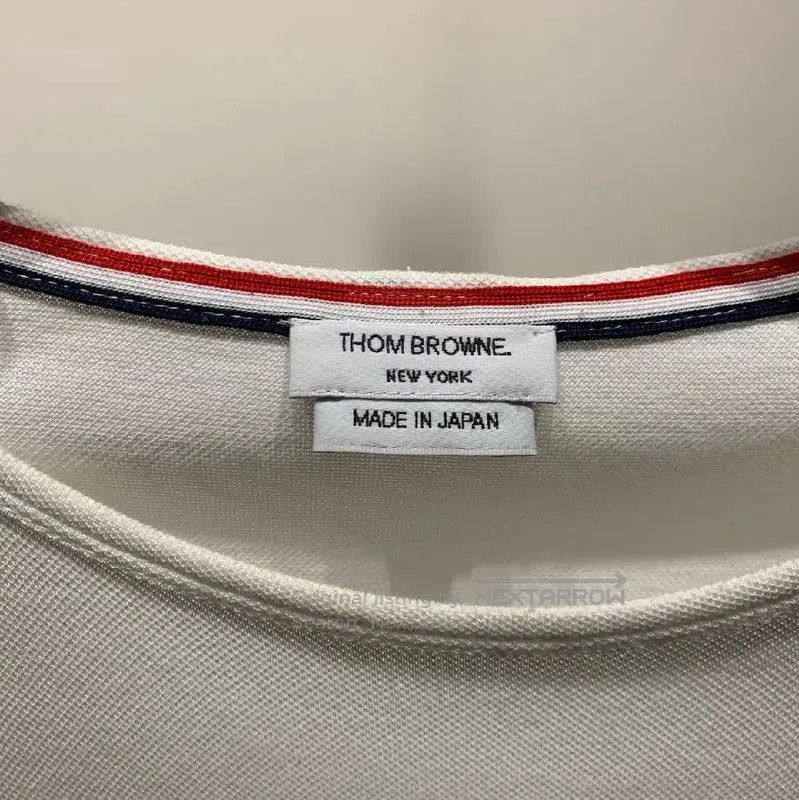 Thom Browne Thom Browne White Cotton Men's T-Shirt . Size US M / EU 48-50 / 2 - 2 Thumbnail