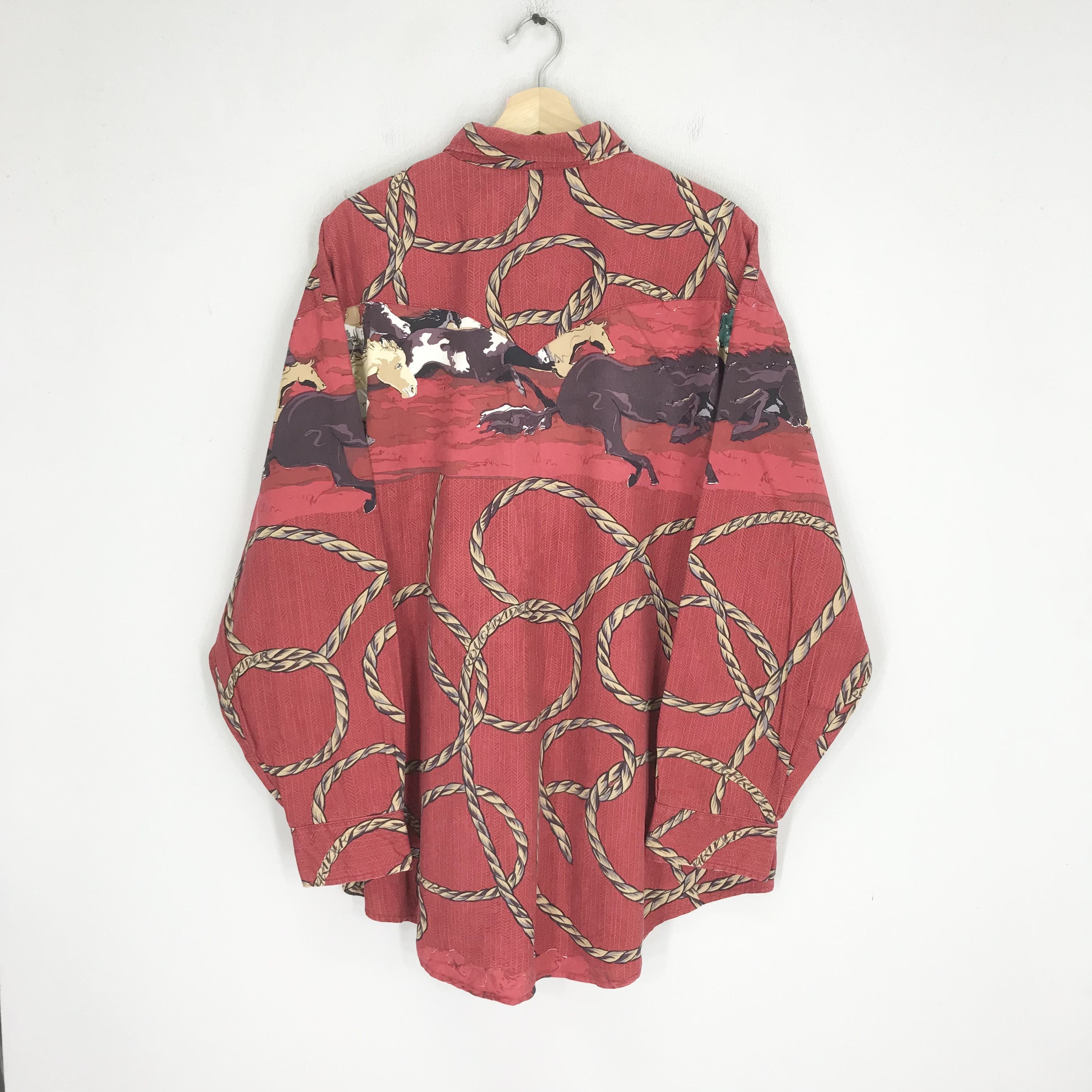 Vintage Vintage 90s Roughrider American Cowboys Flannel Shirt Oxford Size US XL / EU 56 / 4 - 2 Thumbnail