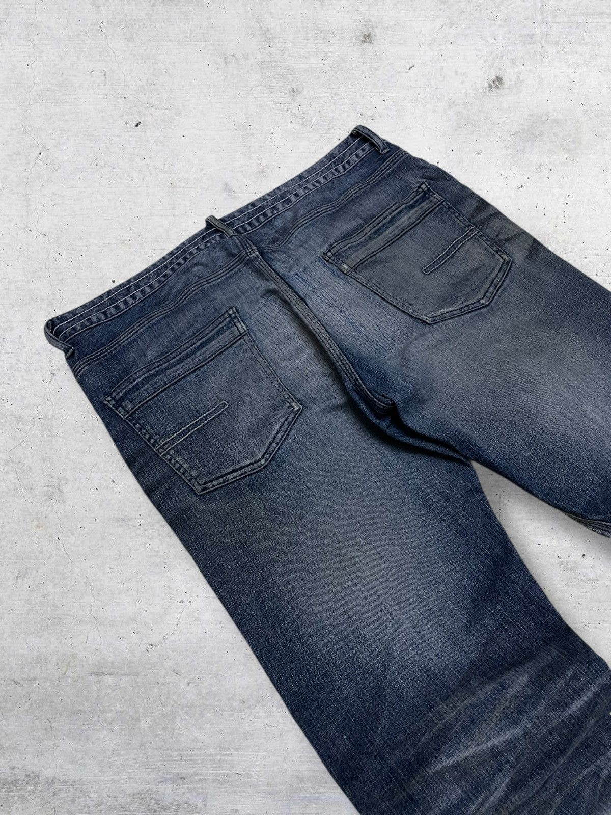 semanticdesign RARE VINTAGE HIGH STREET JAPAN CRAFTMANSHIP DISTRESSED DENIM Size US 33 - 15 Thumbnail