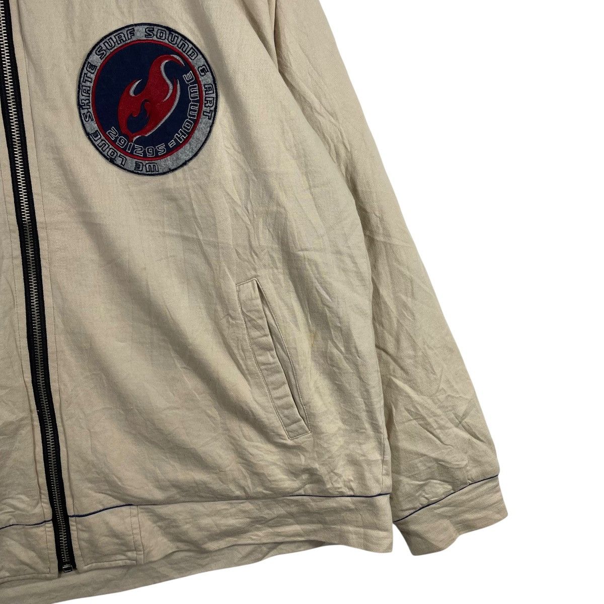 Vintage Vintage 291295 HOMME Surf Sound Craft Zip Jacket Beige Size US L / EU 52-54 / 3 - 5 Thumbnail