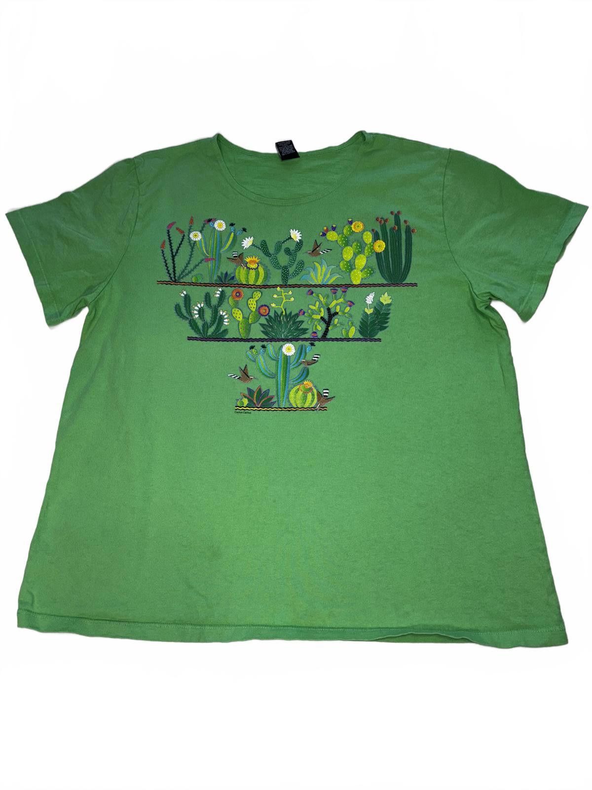 Designer Vintage Cactus Graphic T-Shirt Size L / US 10 / IT 46 - 1 Thumbnail