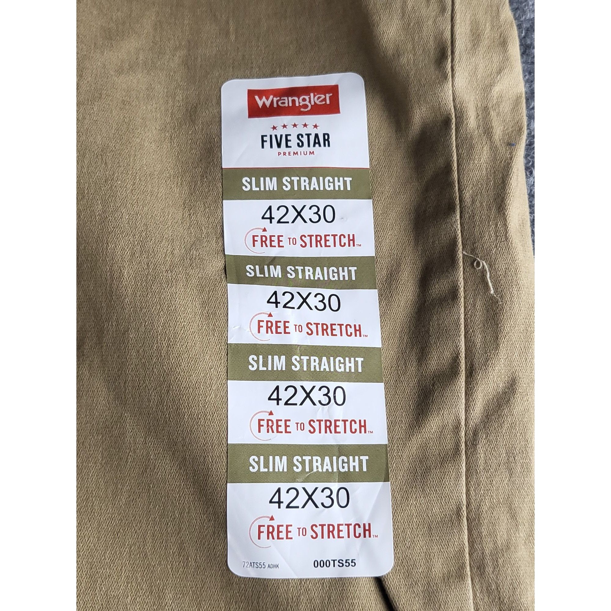 Wrangler Wrangler Five Star Slim Straight Khaki Pants Men Sz 42X30 Fr Size US 42 / EU 58 - 9 Thumbnail