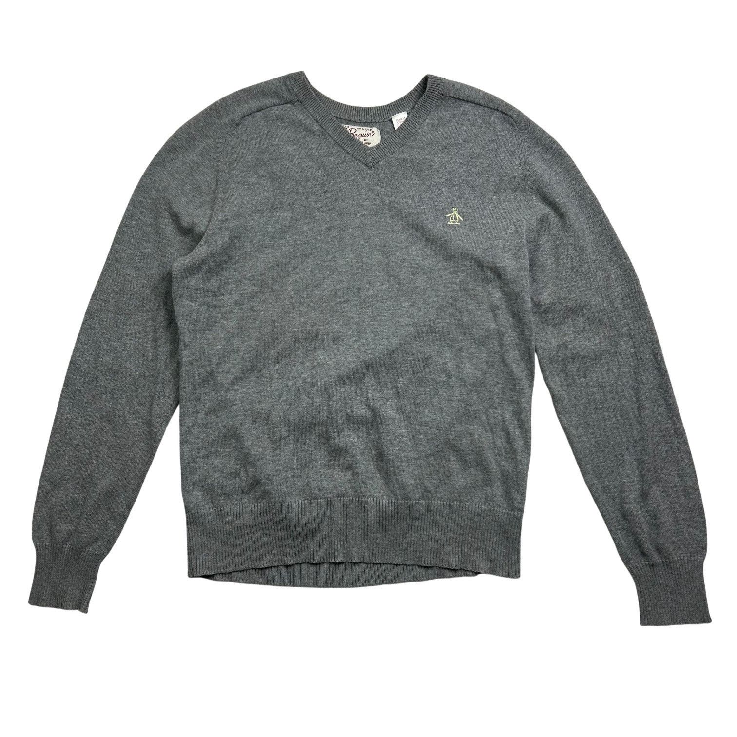 Original Penguin Original Penguin Gray Men's V-neck Sweater Size US M / EU 48-50 / 2 - 1 Thumbnail