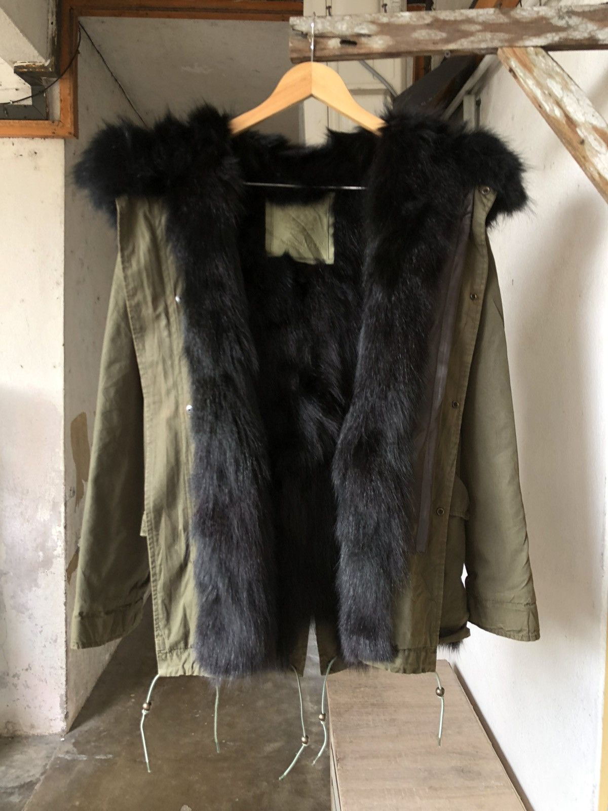 MR & MRS ITALY On Fire🔥 Mr & Mrs Italy Kayote Fur Army Green Parka Jacket Size XXS / US 00 / IT 34 - 1 Thumbnail