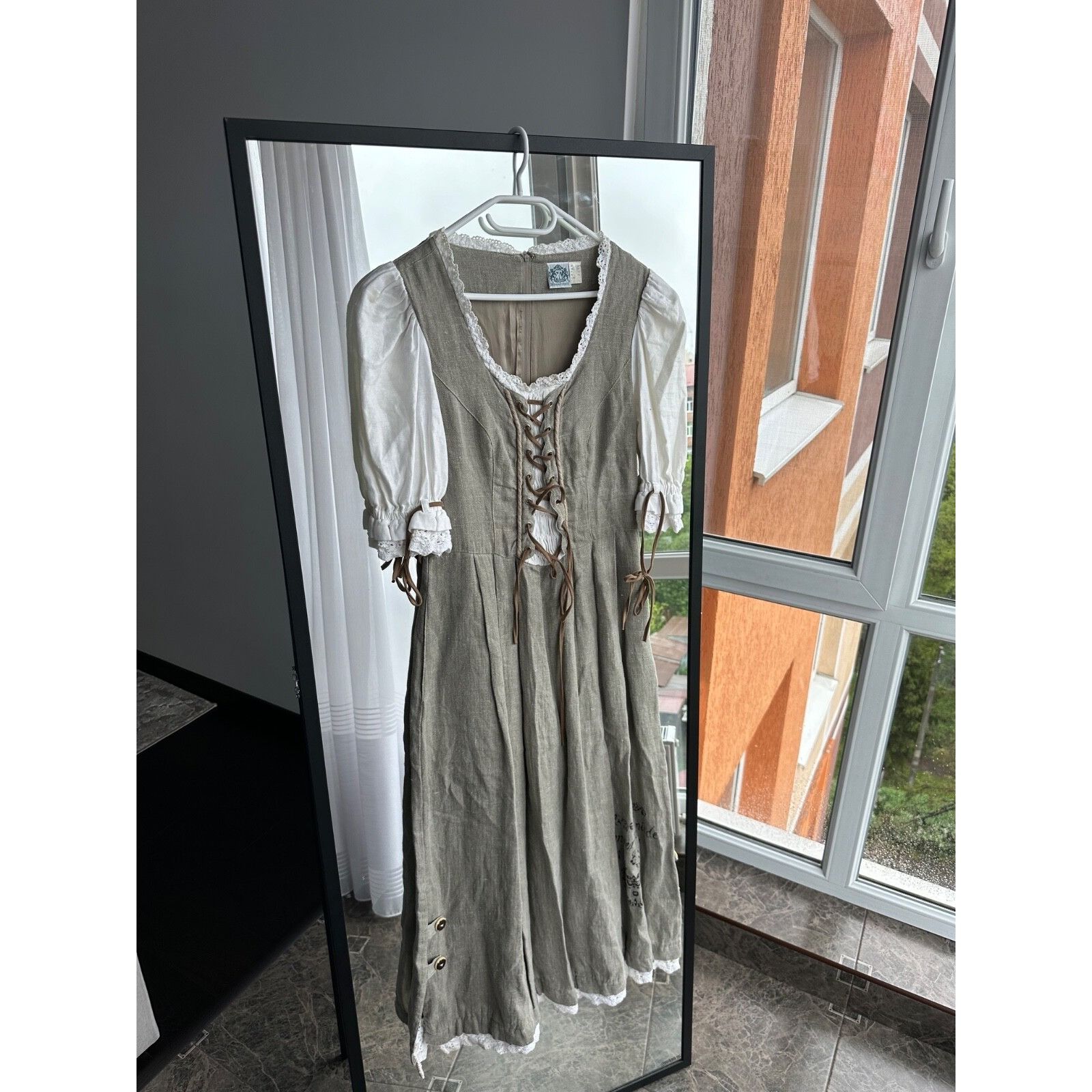 Vintage VTG Hammerschmid Bavarian Austria Style Linen Woman Folk Lon Size M / US 6-8 / IT 42-44 - 3 Thumbnail