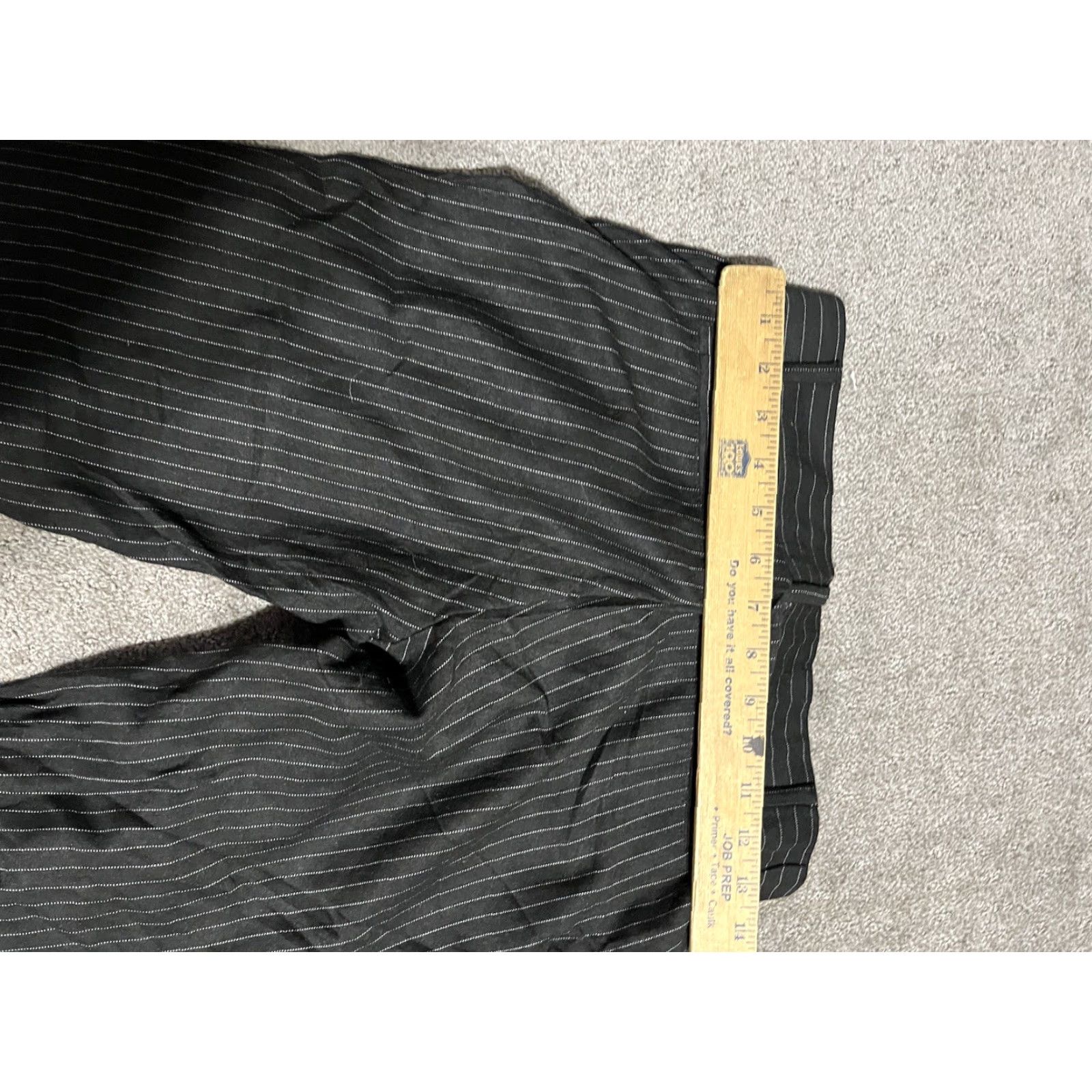 Banana Republic Banana Republic Women Striped Black Wide-Leg Dress Pants Pull On Polyester Size S Womens Size 28" / US 6 / IT 42 - 6 Thumbnail
