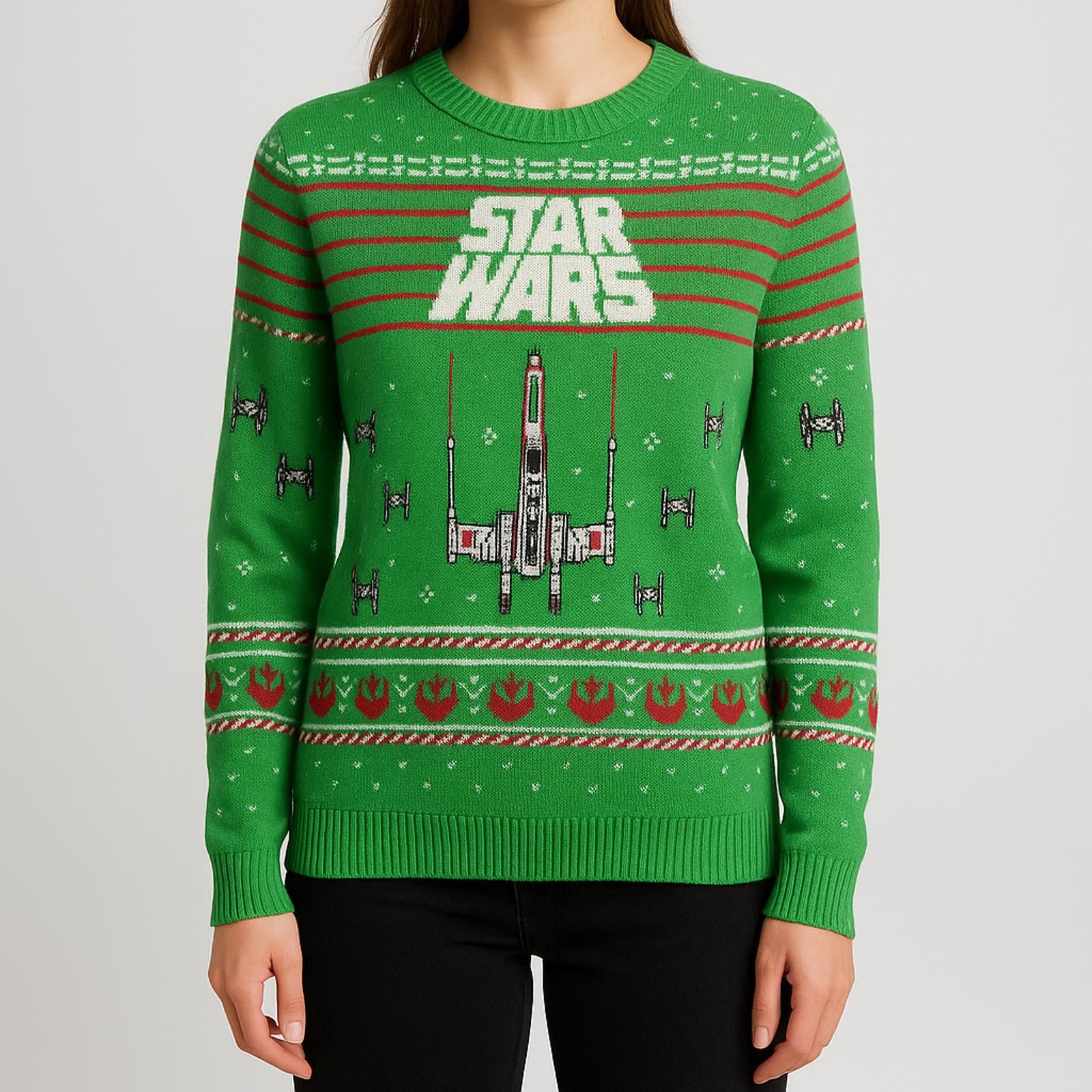 Star Wars Star Wars Green Patterned Sweater Mens Small Womens Medium Size US S / EU 44-46 / 1 - 2 Thumbnail