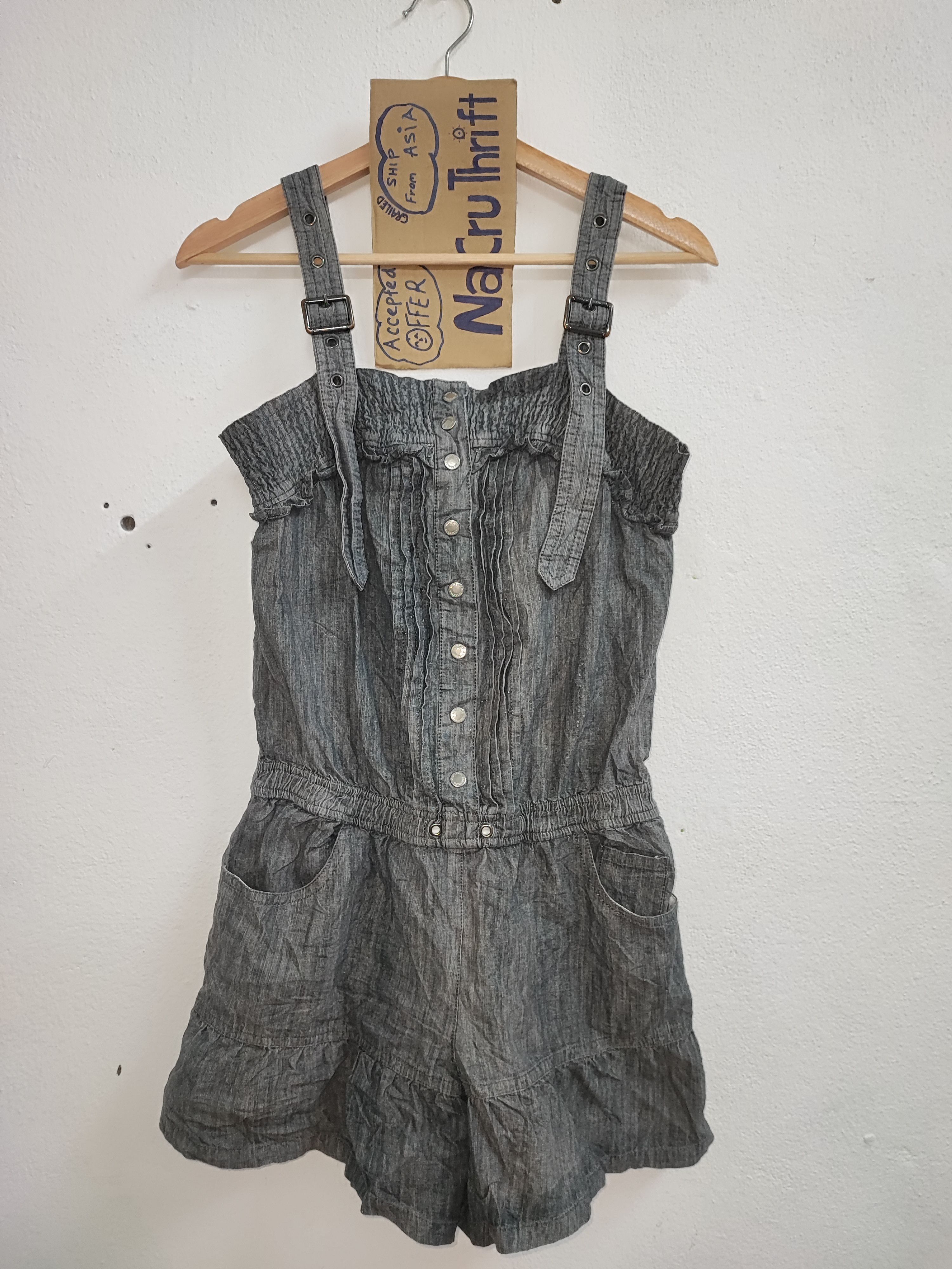 Burberry × Vintage Burberry Overall Jumpsuit Rompers Size 28" / US 6 / IT 42 - 1 Thumbnail