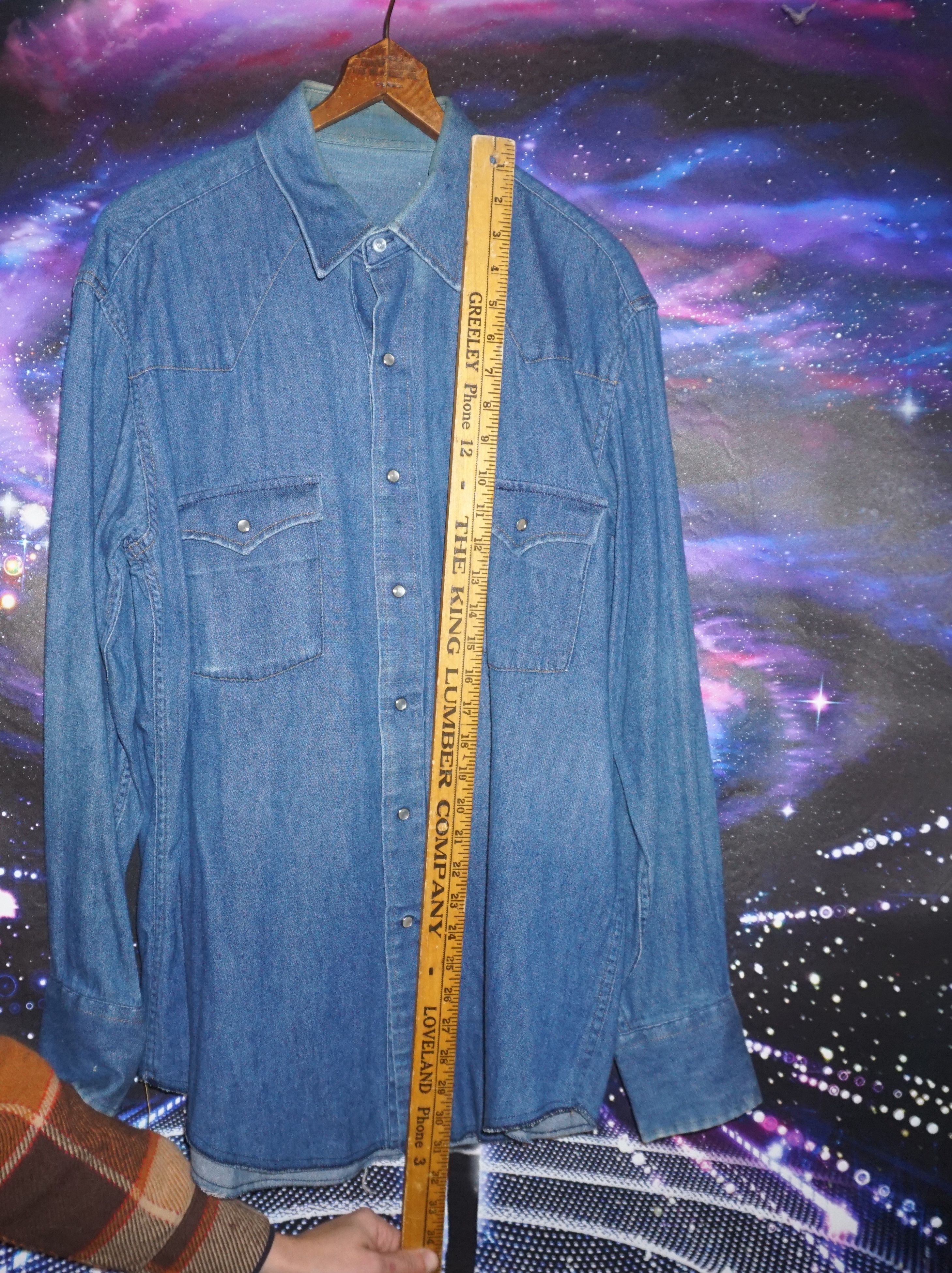 Vintage Vintage Faded Pearl Snap Denim Light Weight Shirt Size US L / EU 52-54 / 3 - 5 Thumbnail