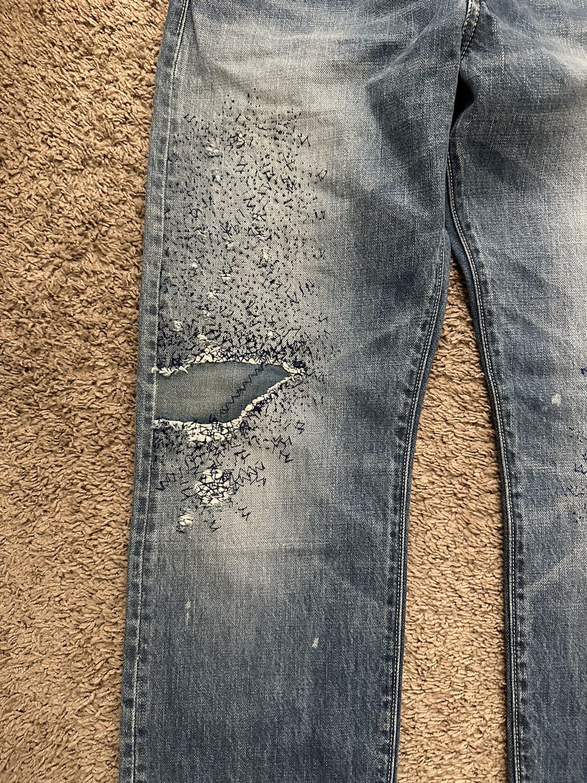 Kapital KAPITAL Monkey CISCO Distressed Denim Jeans Sashiko Size US 32 / EU 48 - 3 Thumbnail