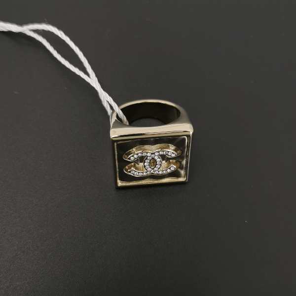Chanel Chanel Crystal Double C Logo Ring Size 13 -z2505 Size ONE SIZE - 7 Thumbnail