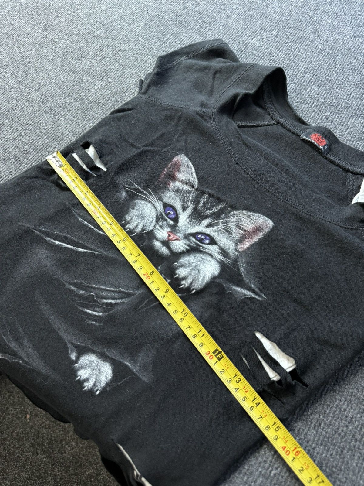 Vintage Spiral Direct Goth Opium Cat Graphic Distressed Tee Y2K Alt Size XL / US 12-14 / IT 48-50 - 16 Thumbnail