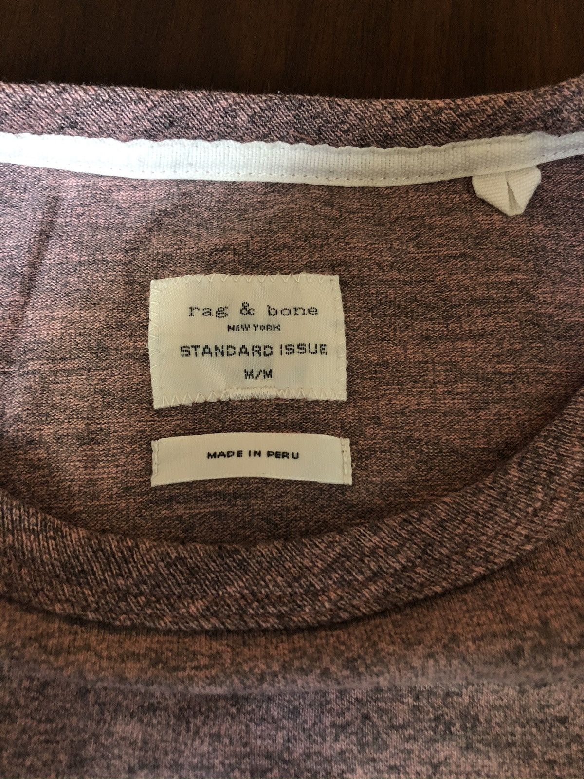 Rag & Bone Rag & Bone Heathered Pink Tee Unique Size US M / EU 48-50 / 2 - 2 Thumbnail
