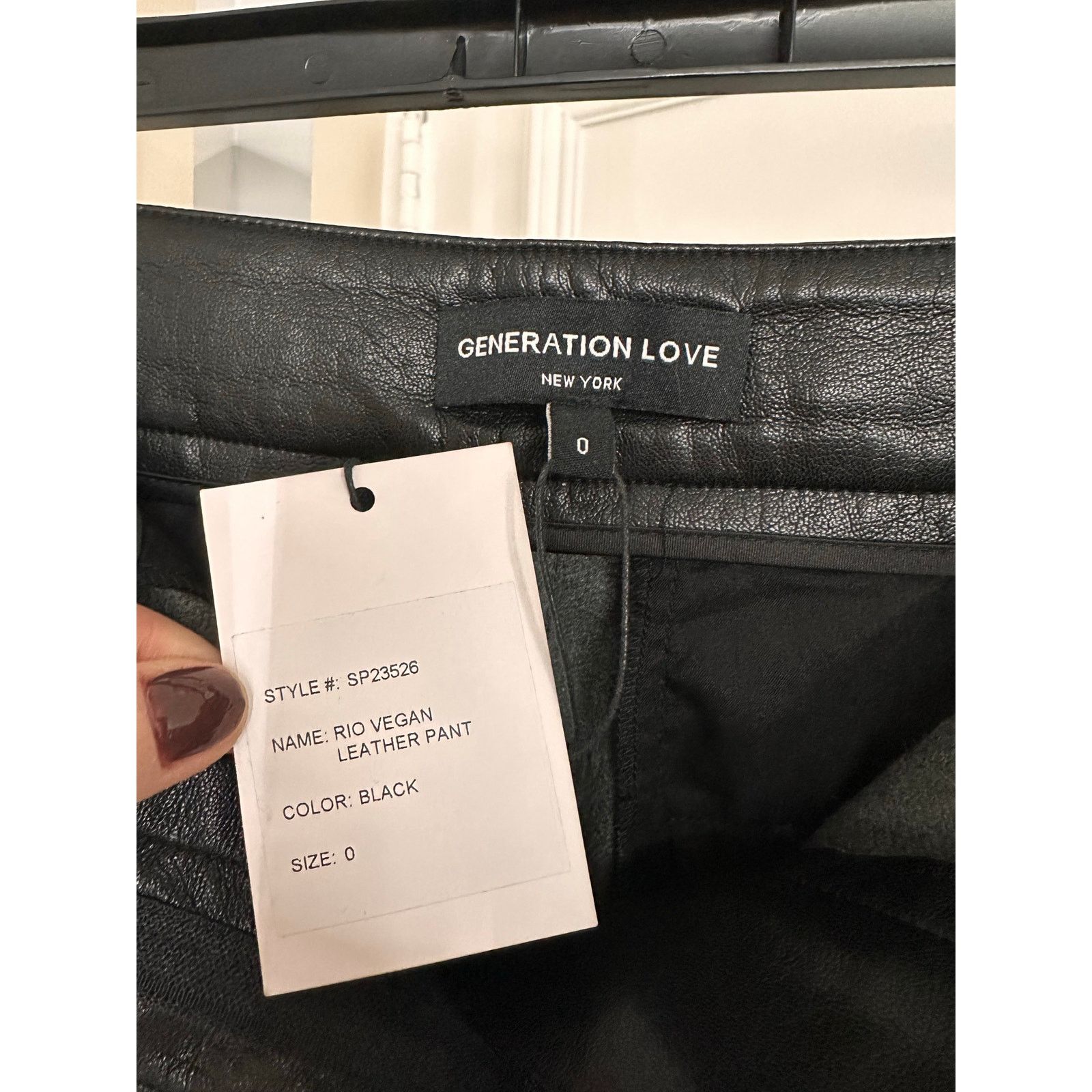 Generation Love NEW NWT Generation Love Rio Vegan Leather Flare Pants size 0 Size 25" / US 0 / IT 36 - 6 Thumbnail