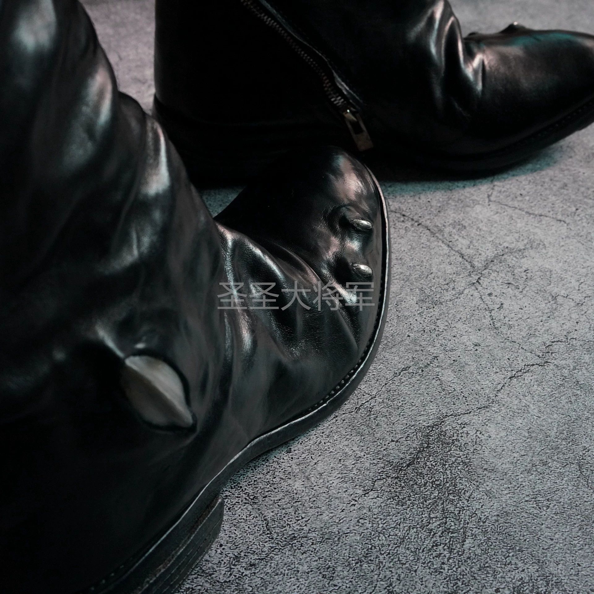 Carol Christian Poell CCP 2687P Black Horsehide Cutout Boots Size US 6 / EU 39 - 9 Thumbnail