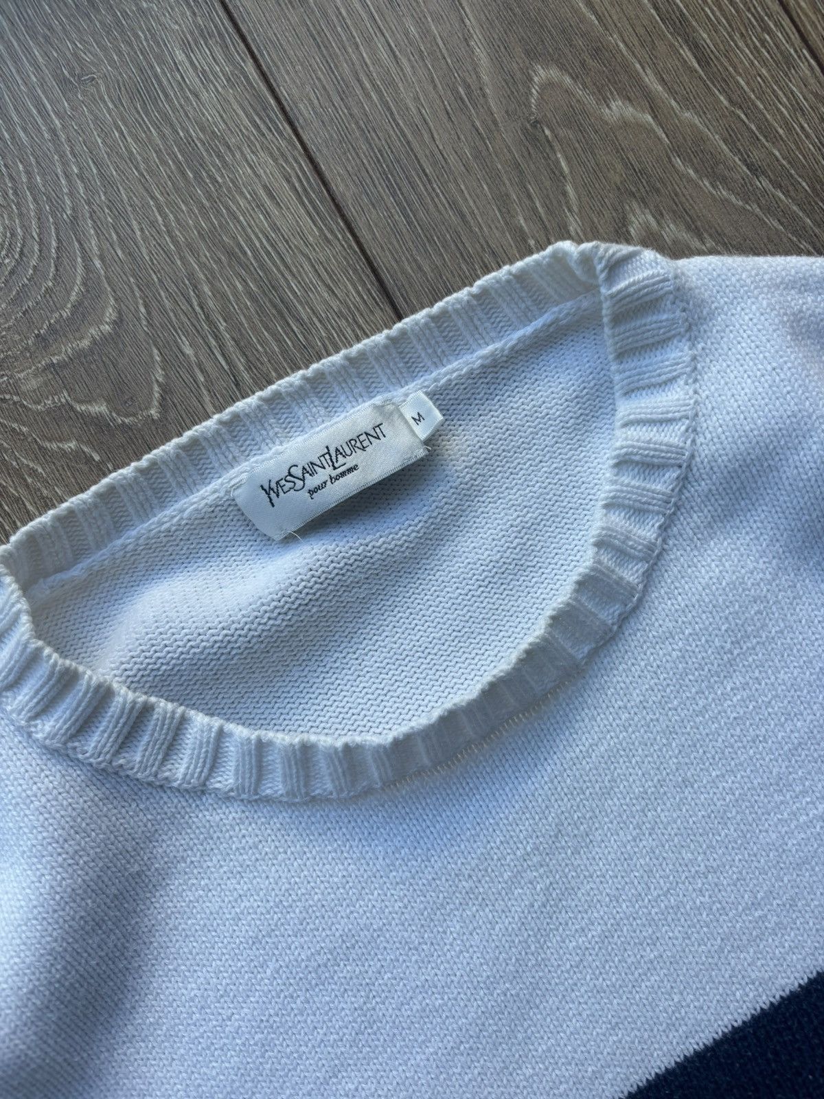 Yves Saint Laurent White Yves Saint Laurent YSL Vintage Sweater Size US M / EU 48-50 / 2 - 3 Thumbnail