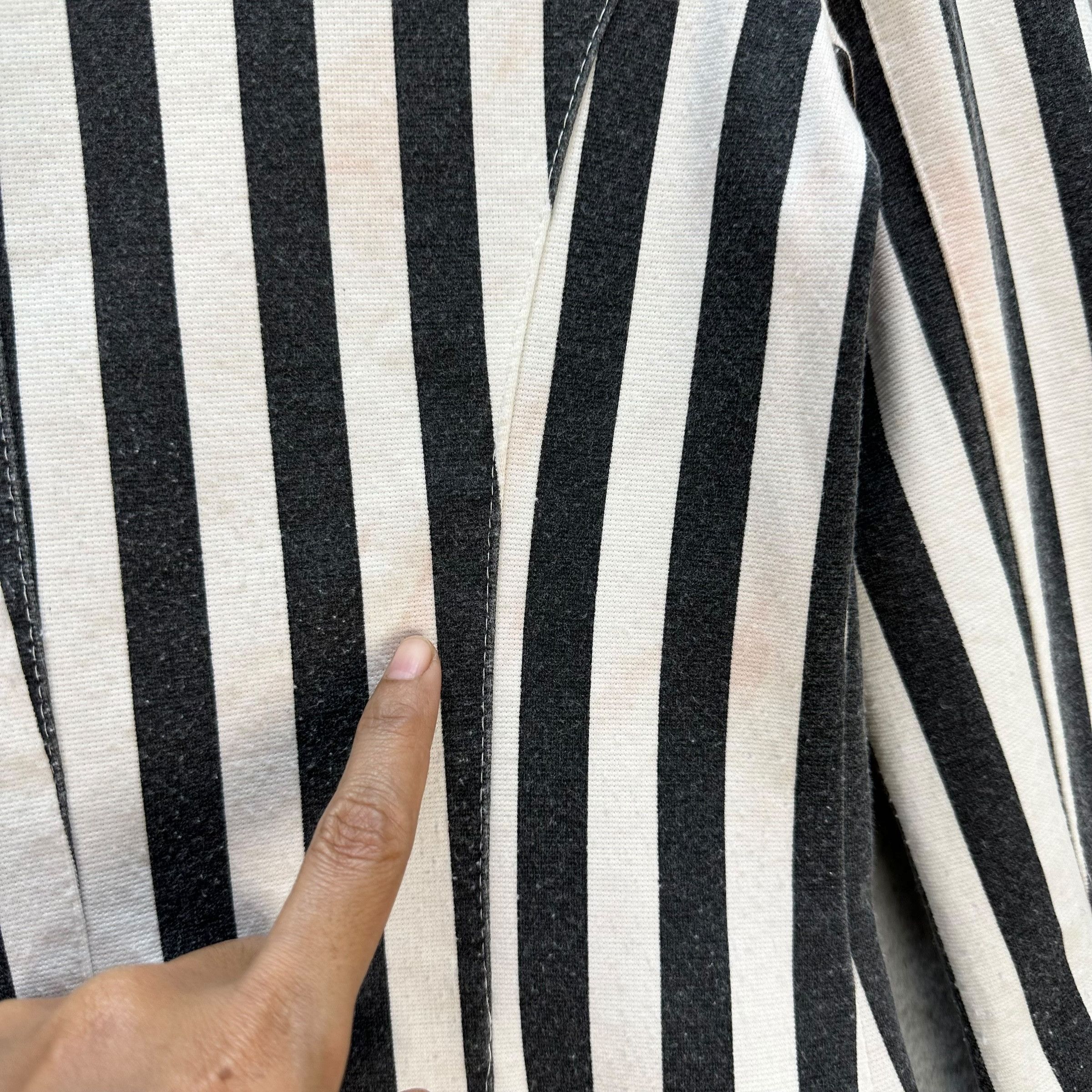 Other RINASCIMENTO Black White Striped Lightweight Blazer A75-1802 Size S / US 4 / IT 40 - 14 Thumbnail