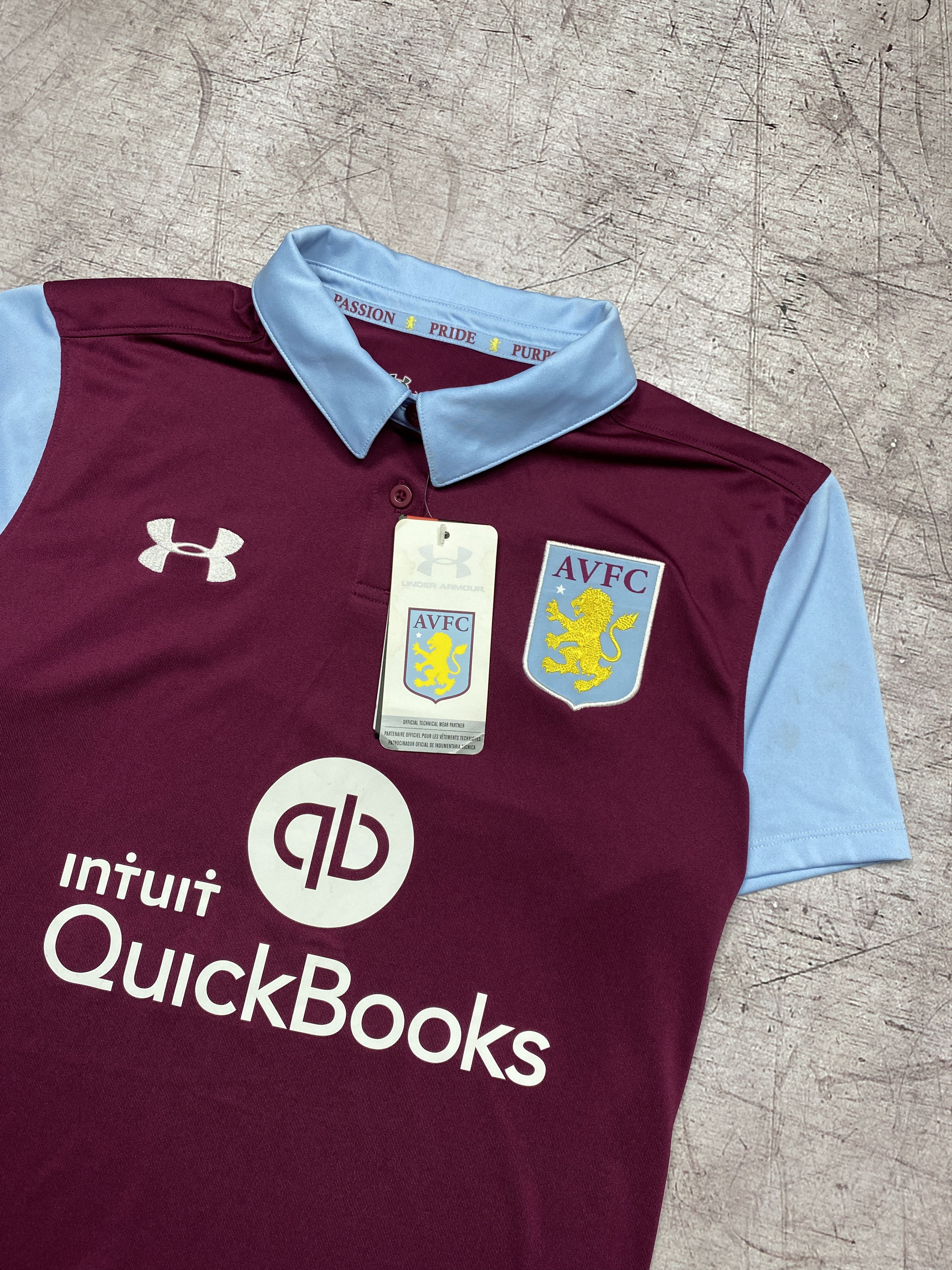 Under Armour NEW Aston Villa Under Armour Mens Soccer Jersey T-Shirt Size US L / EU 52-54 / 3 - 2 Thumbnail