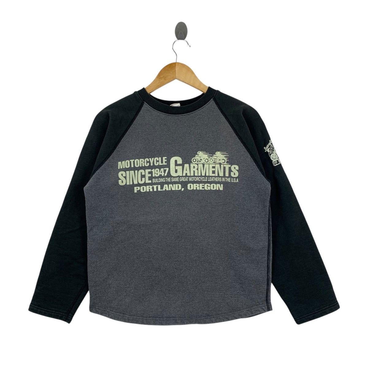 Japanese Brand LANGLITZ LEATHER Motorcycle Garments Japanese Sweatshirt Size US M / EU 48-50 / 2 - 2 Thumbnail