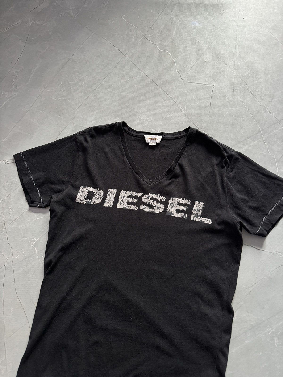 Diesel Vintage Y2K Diesel Big Logo V-Neck Tee Size US M / EU 48-50 / 2 - 2 Thumbnail