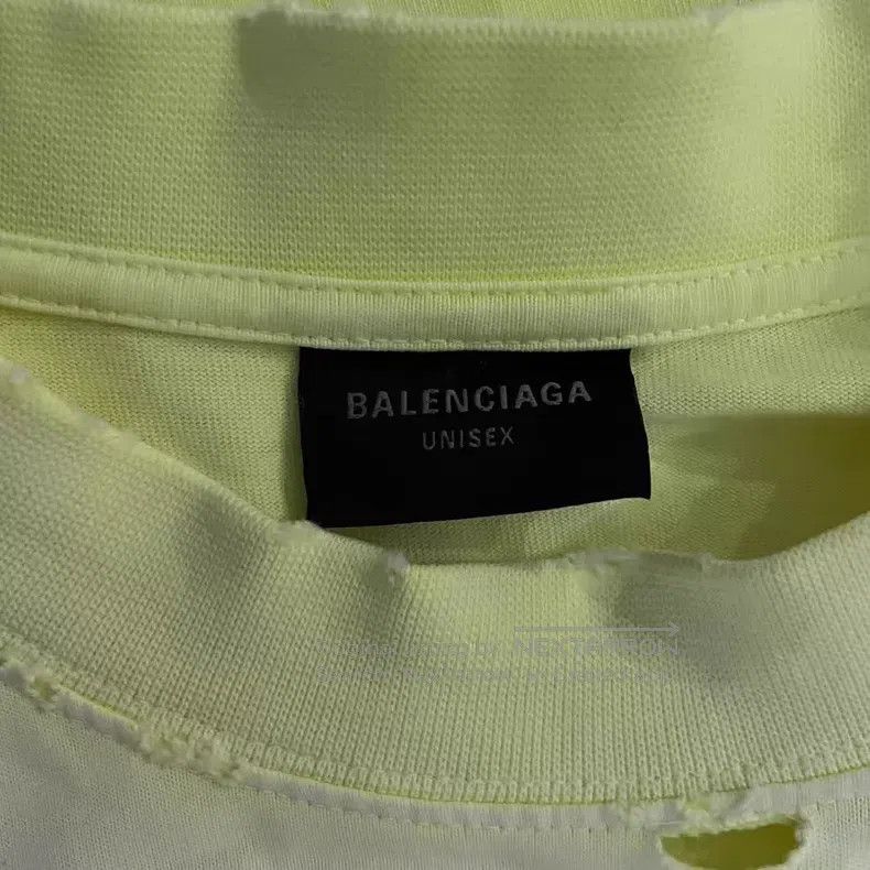 Balenciaga Balenciaga Neon Yellow Tape Logo Short Sleeve T-Shirt Size US XS / EU 42 / 0 - 3 Thumbnail