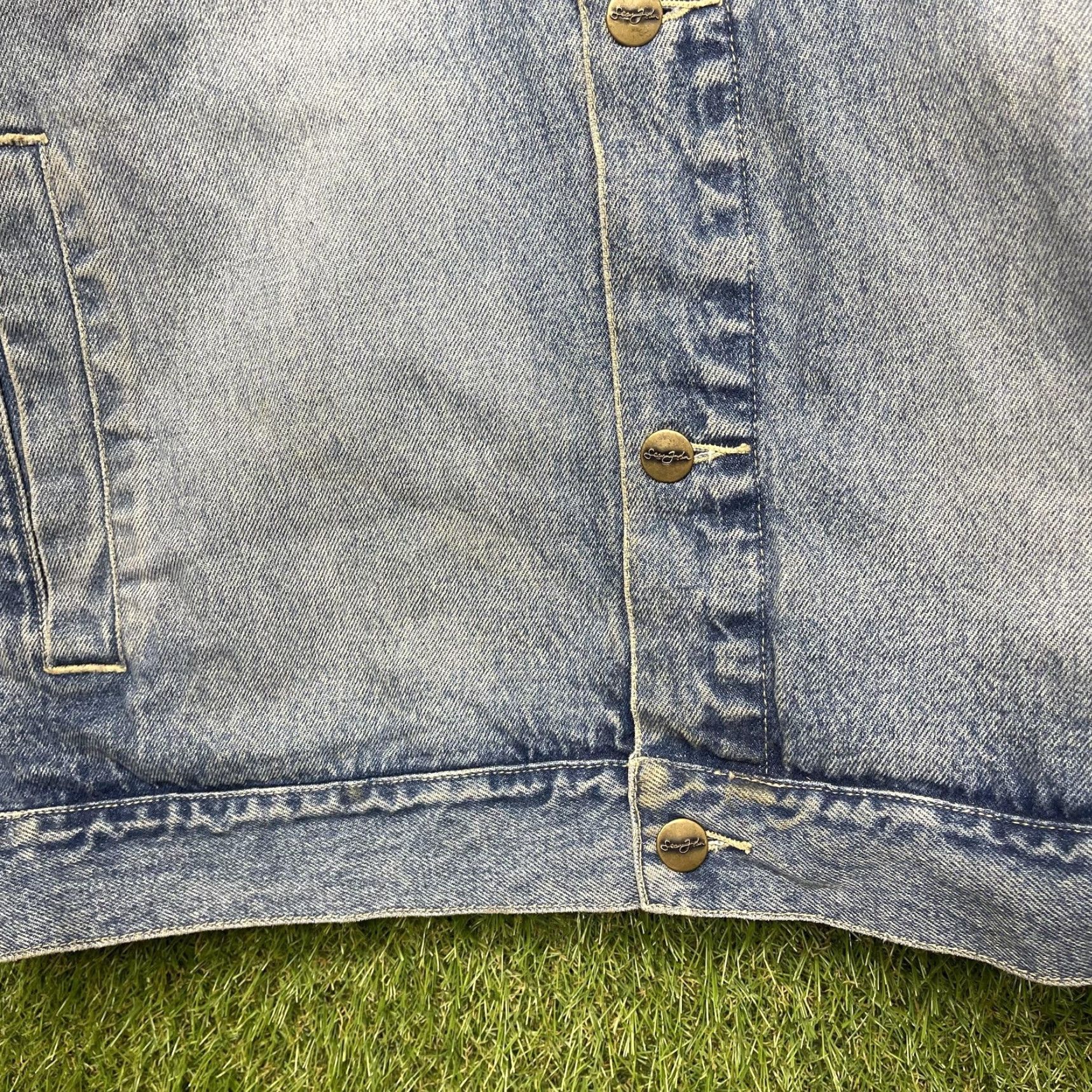 Denime VINTAGE Sean John Jacket Mens 2XL Blue Denim Bomber Embroidered Logo 2000s Jacket Mens 2XL Blue Denim Bomber Embroidered Logo 2000s Size US 39 - 4 Thumbnail
