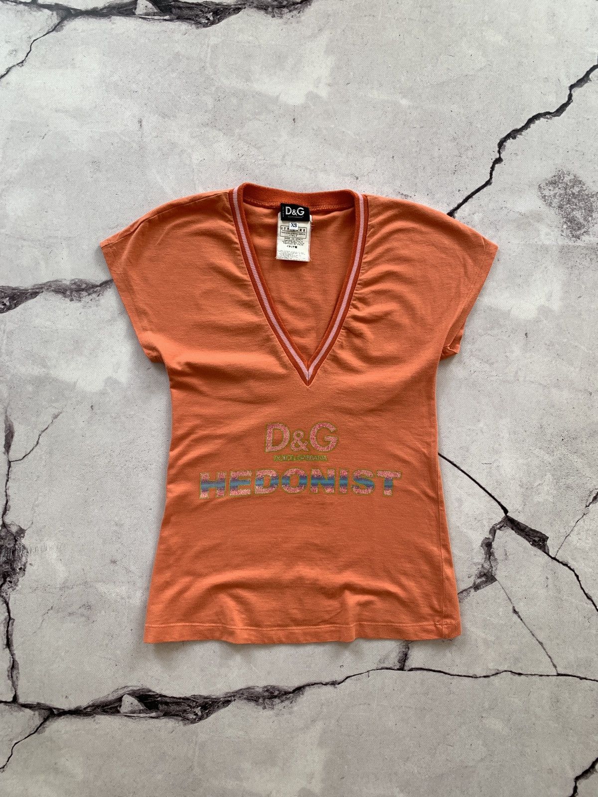 Dolce & Gabbana Dolce Gabanna Vintage 00s Hedonist Top T-Shirt Y2K 