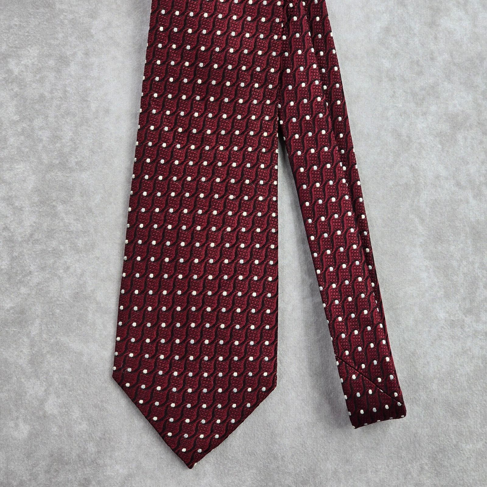 Burma Bibas Burma Bibas Red Geometric Polka Dot Silk Men's Neck Tie NWOT Size 30 - 2 Thumbnail