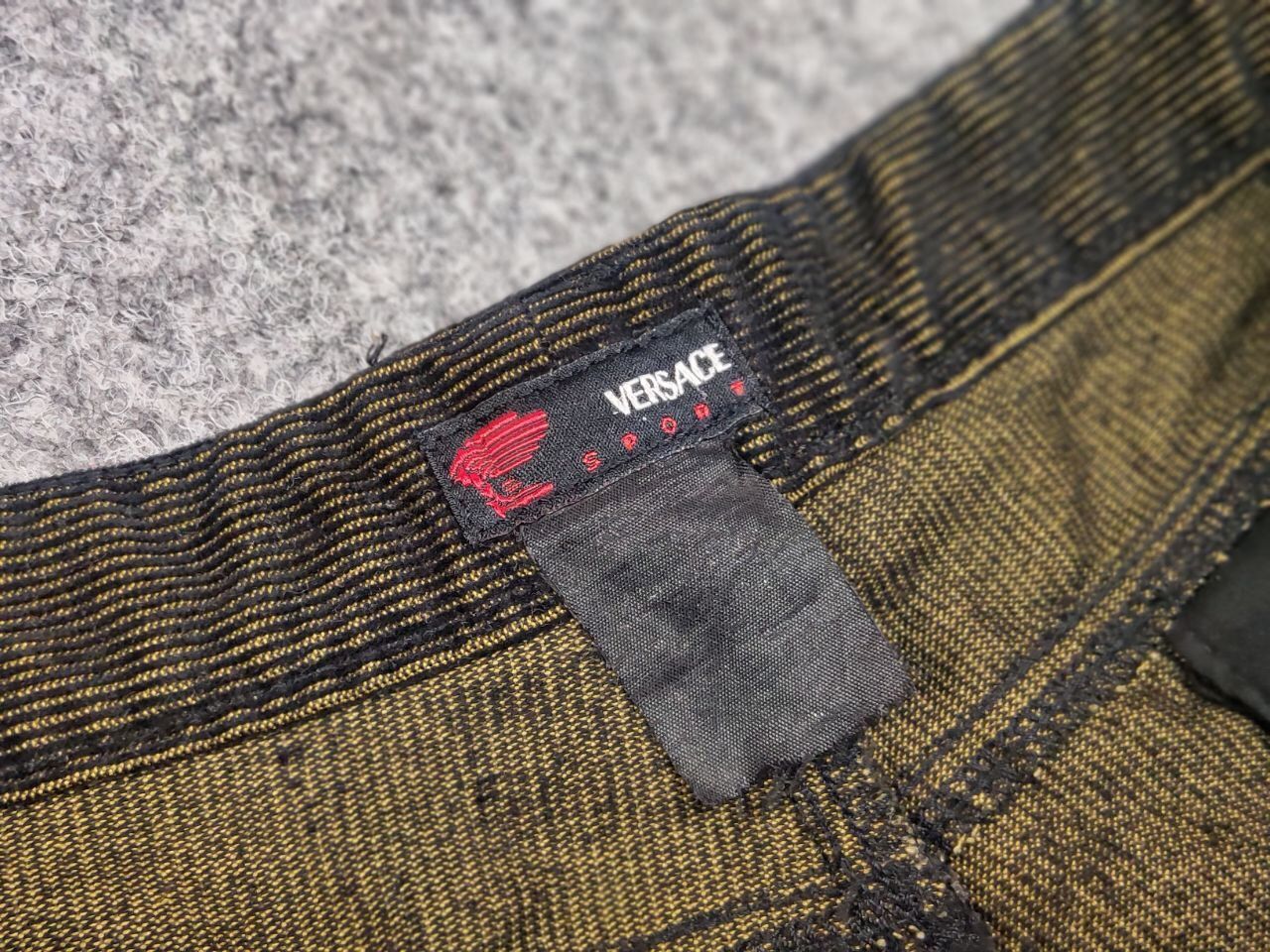 Versace 🔥 Vintage 90's Versace Corduroy Gradient fabric Zip Pants Size US 34 / EU 50 - 20 Thumbnail