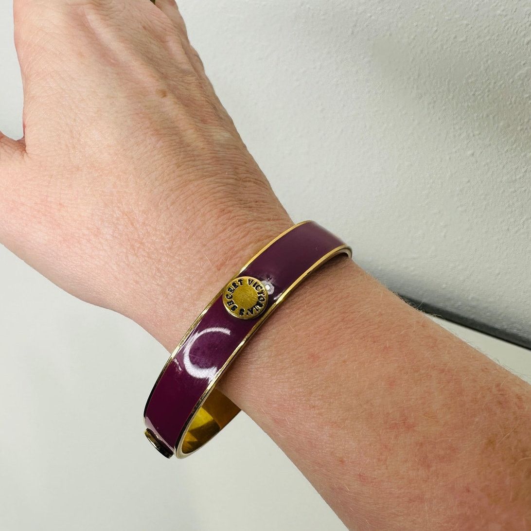 Victoria's Secret Victoria's Secret Purple & Gold Bangle Monogram Bracelet Size ONE SIZE - 9 Thumbnail