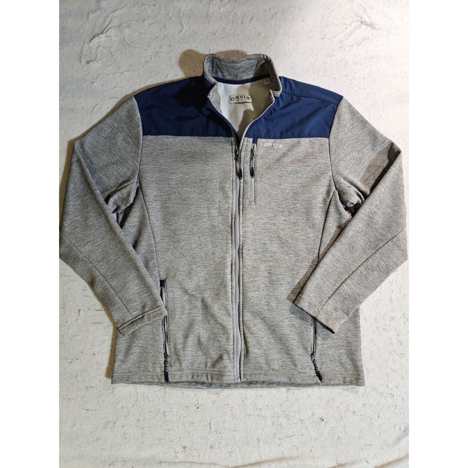 Orvis Orvis Jacket Mens Large Gray/Blue Full Zip Fleece Lightweight Size US L / EU 52-54 / 3 - 2 Thumbnail