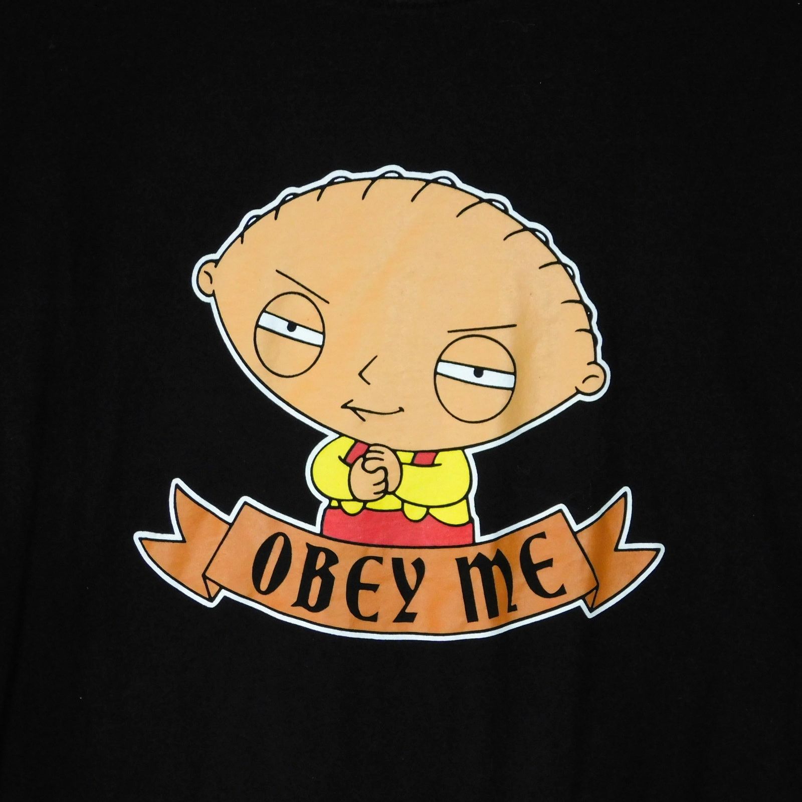 Hanes Y2K Family Guy Stewie Obey Me Graphic T Shirt Size L 2007 Size US M / EU 48-50 / 2 - 5 Thumbnail