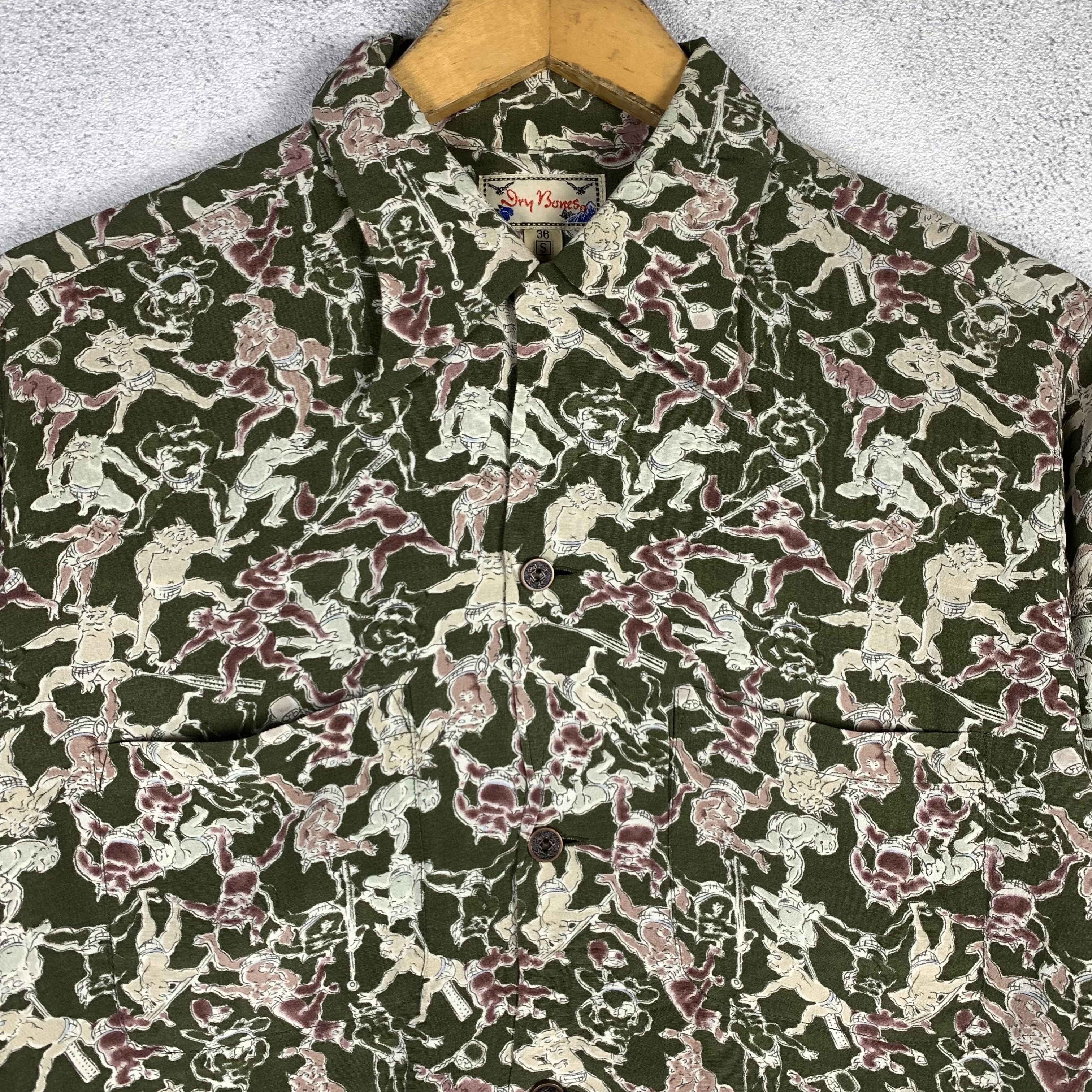 Dry Bones Dry Bones Oni Demon Japanese Button Up Shirt Size US S / EU 44-46 / 1 - 3 Thumbnail