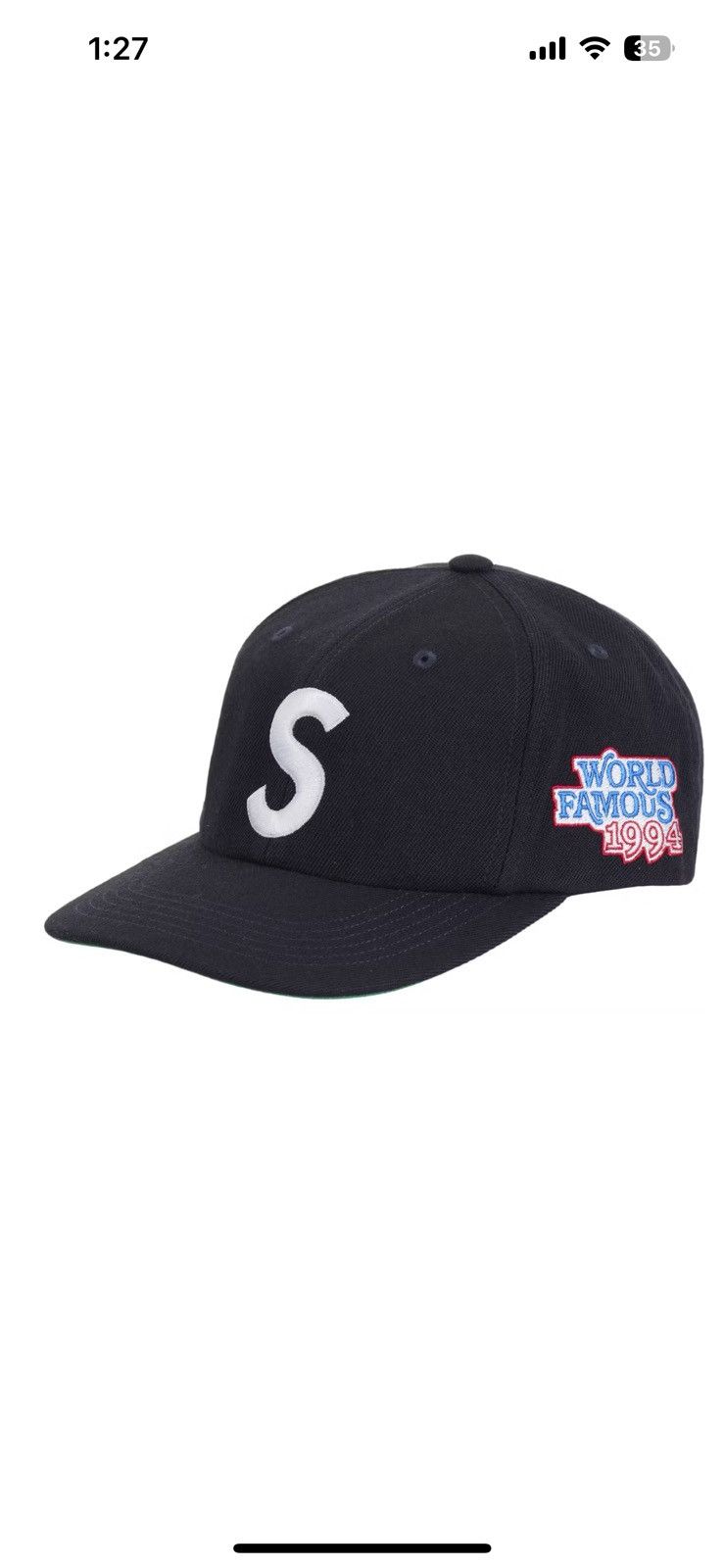 Supreme Supreme World Famous S Logo 6-Panel Size ONE SIZE - 2 Thumbnail
