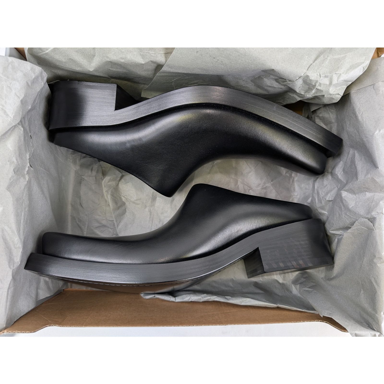 Balenciaga o1rshd1 New Matt Calfskin Santiago Mule Sandal in Black Size US 13 / EU 46 - 17 Thumbnail