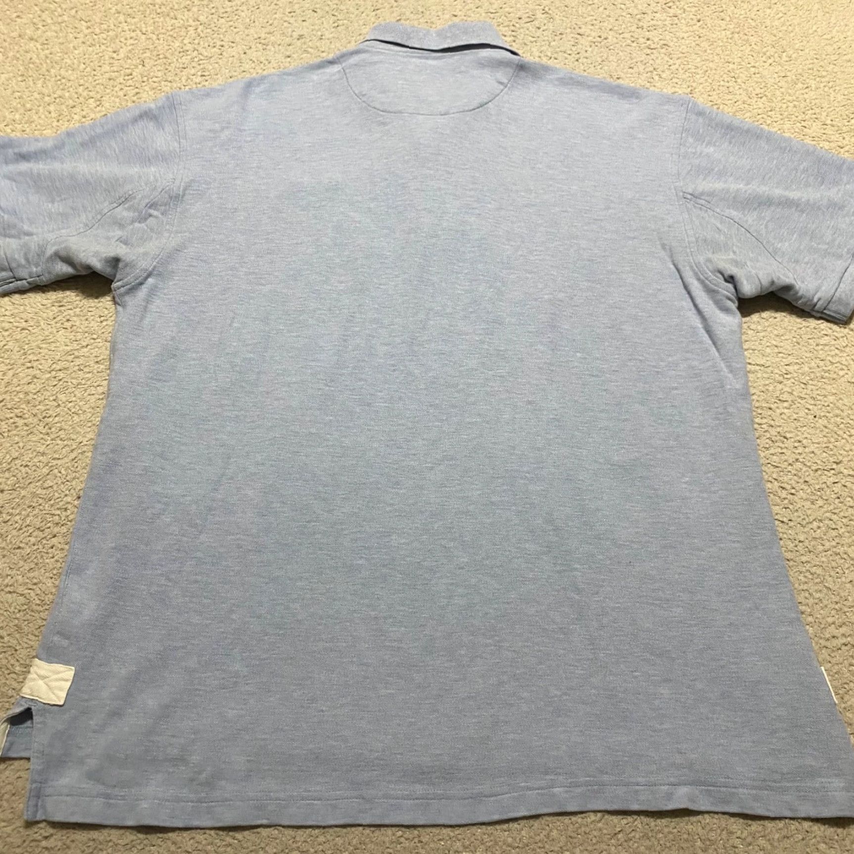 Orvis Orvis Polo Shirt Men's Large Short Sleeve Knit 100% Cotton Blue Solid Golf Regular Size US L / EU 52-54 / 3 - 2 Thumbnail