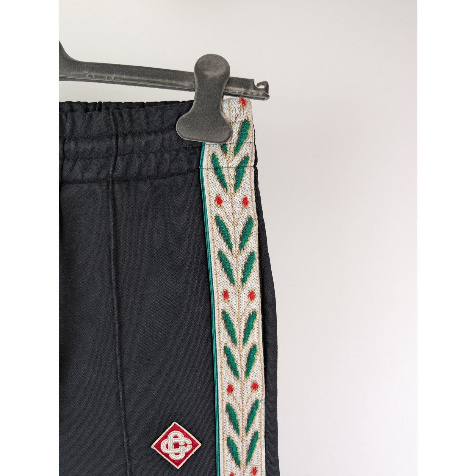 Casablanca o1rshd1 Black Loopback Laurel Tape Panelled Sweatpants Size US 30 / EU 46 - 5 Thumbnail